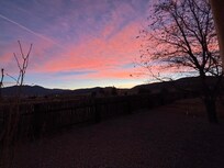 Sunrise taken from the front porch. Taos, NM