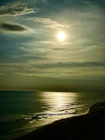 Ocean view from our room at night.