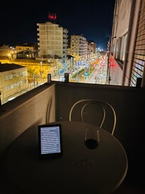 View from balcony at night. Gorgeous!