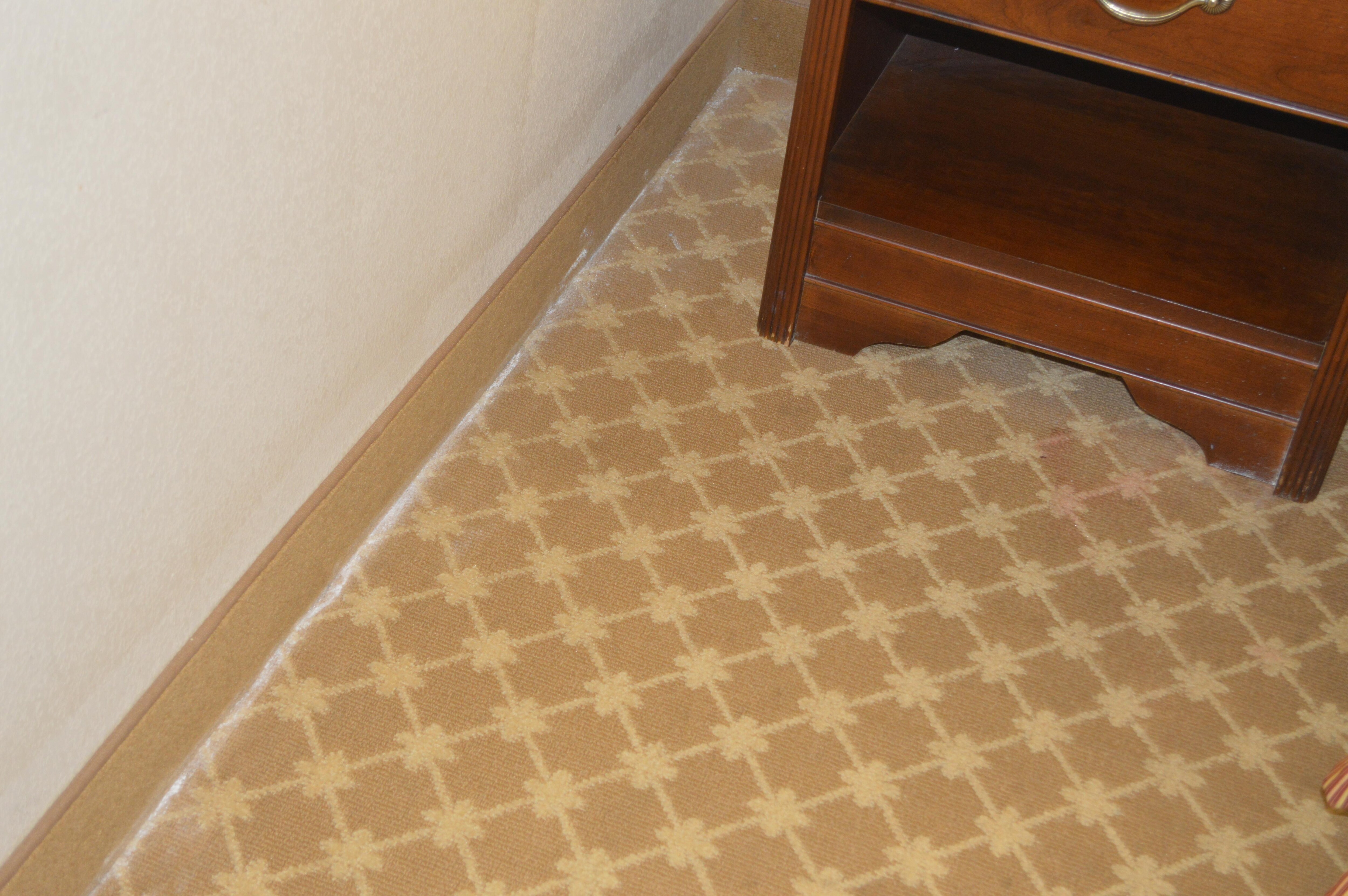 This is the wall next to the bed