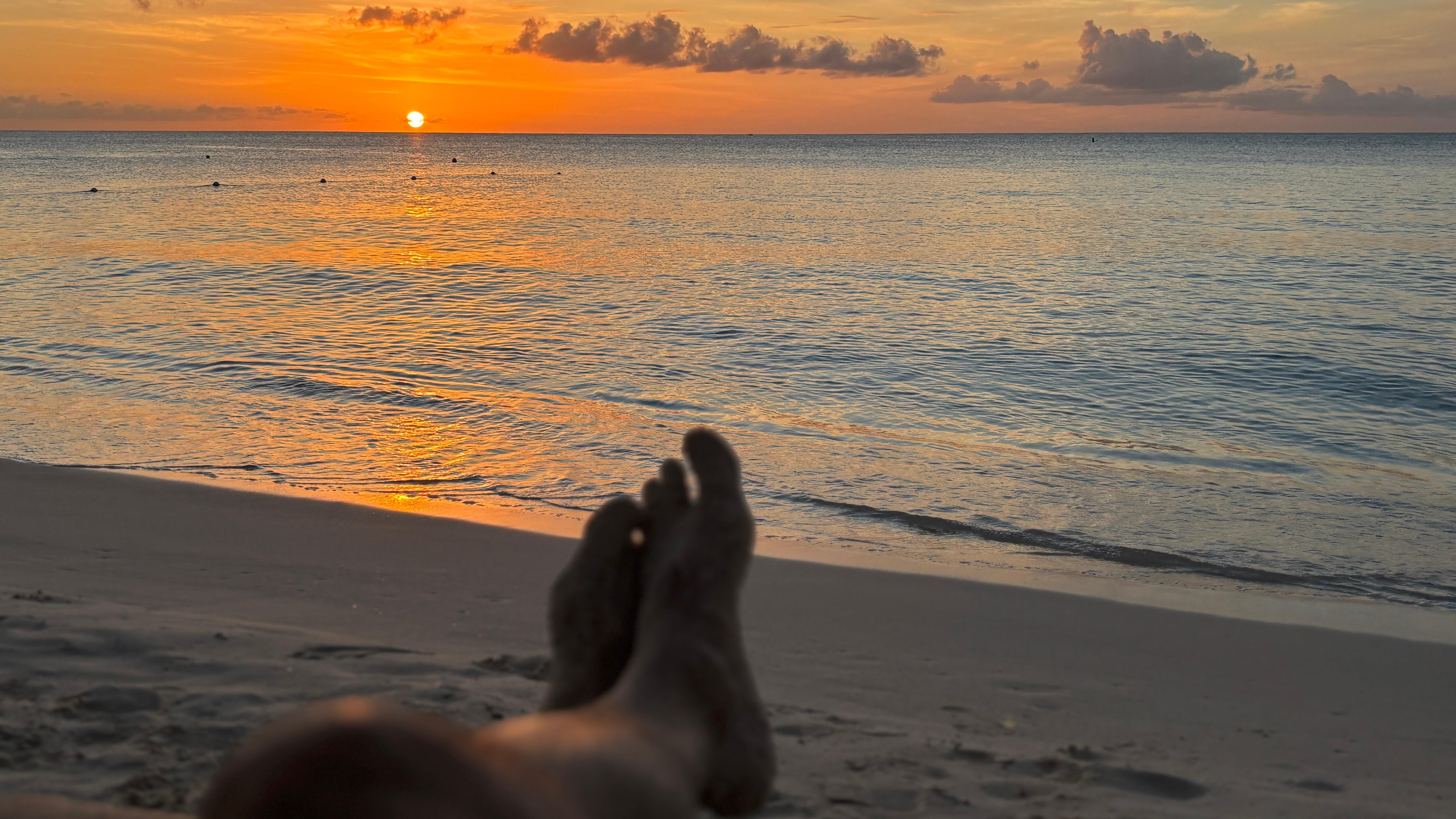 On the beach right in front of the Regal Beach Club