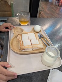 Strawberry jam with toast