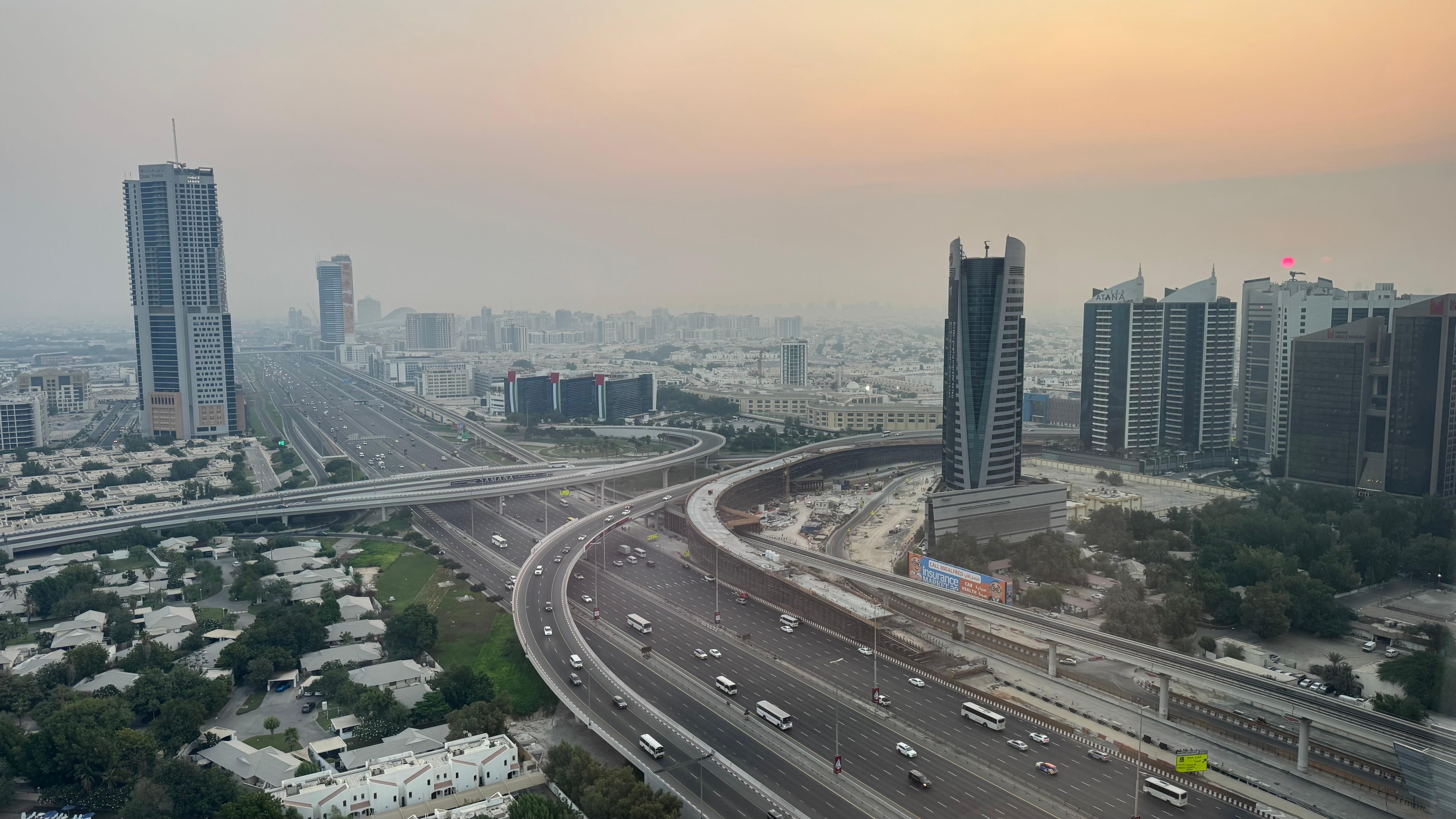 Blick aus dem Hotel - 27. Etage 