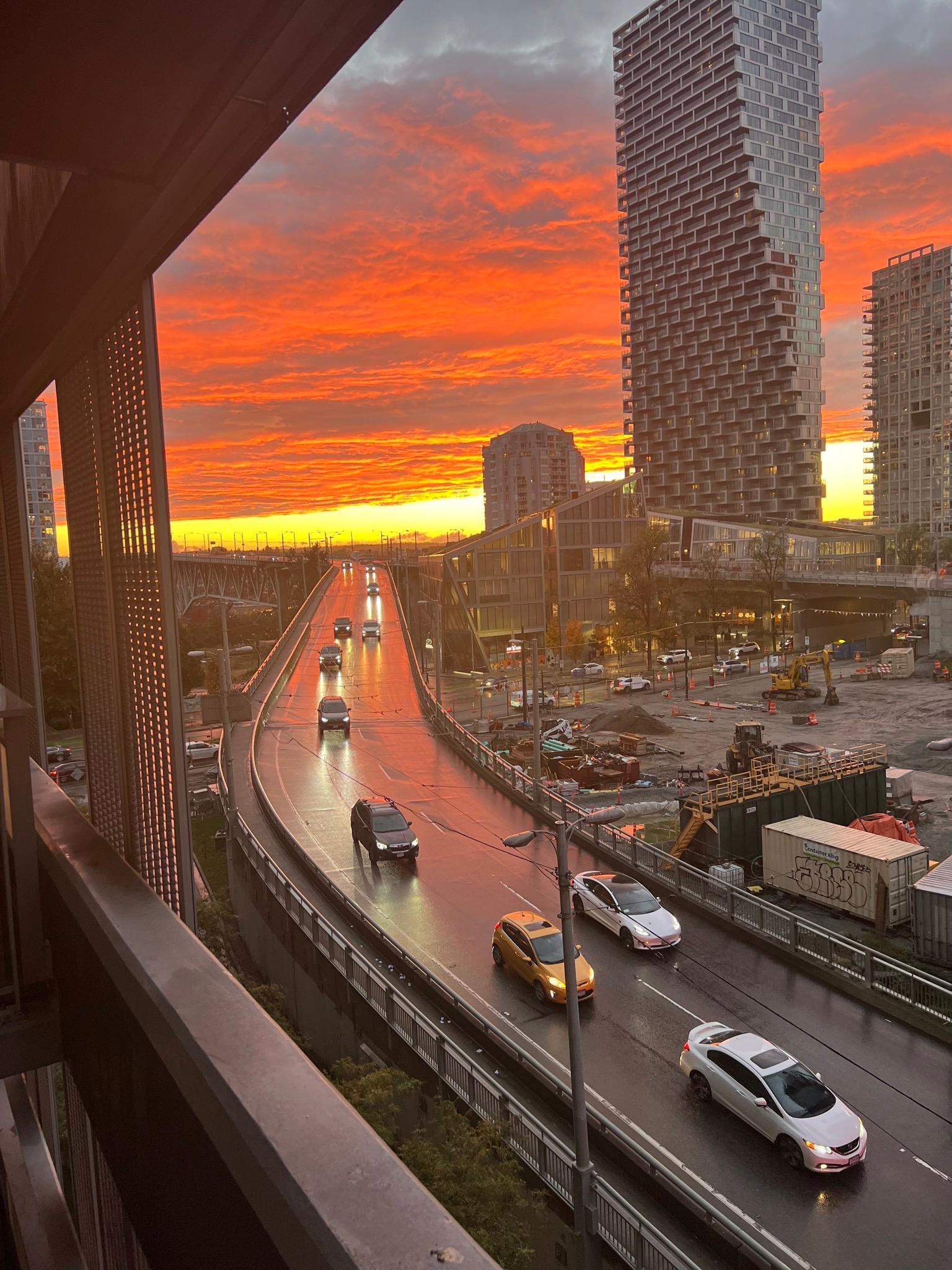 Sunset from the balcony!
