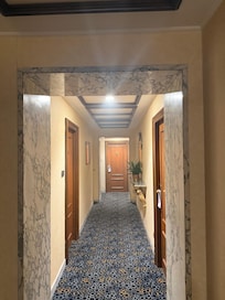 Smoke filled corridor setting off alarms