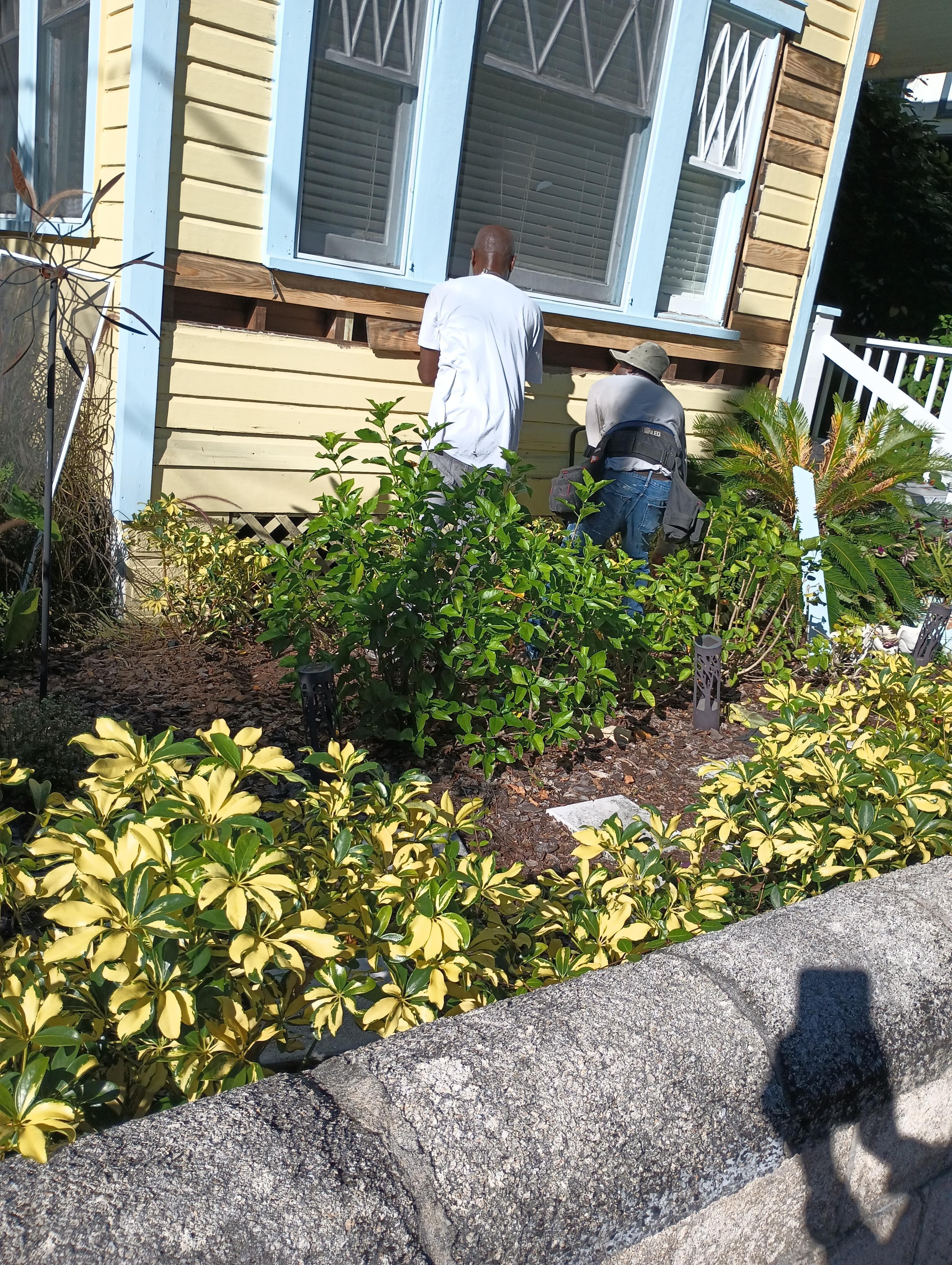 Working on the unit hamamering for hrs