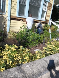 Working on the unit hamamering for hrs