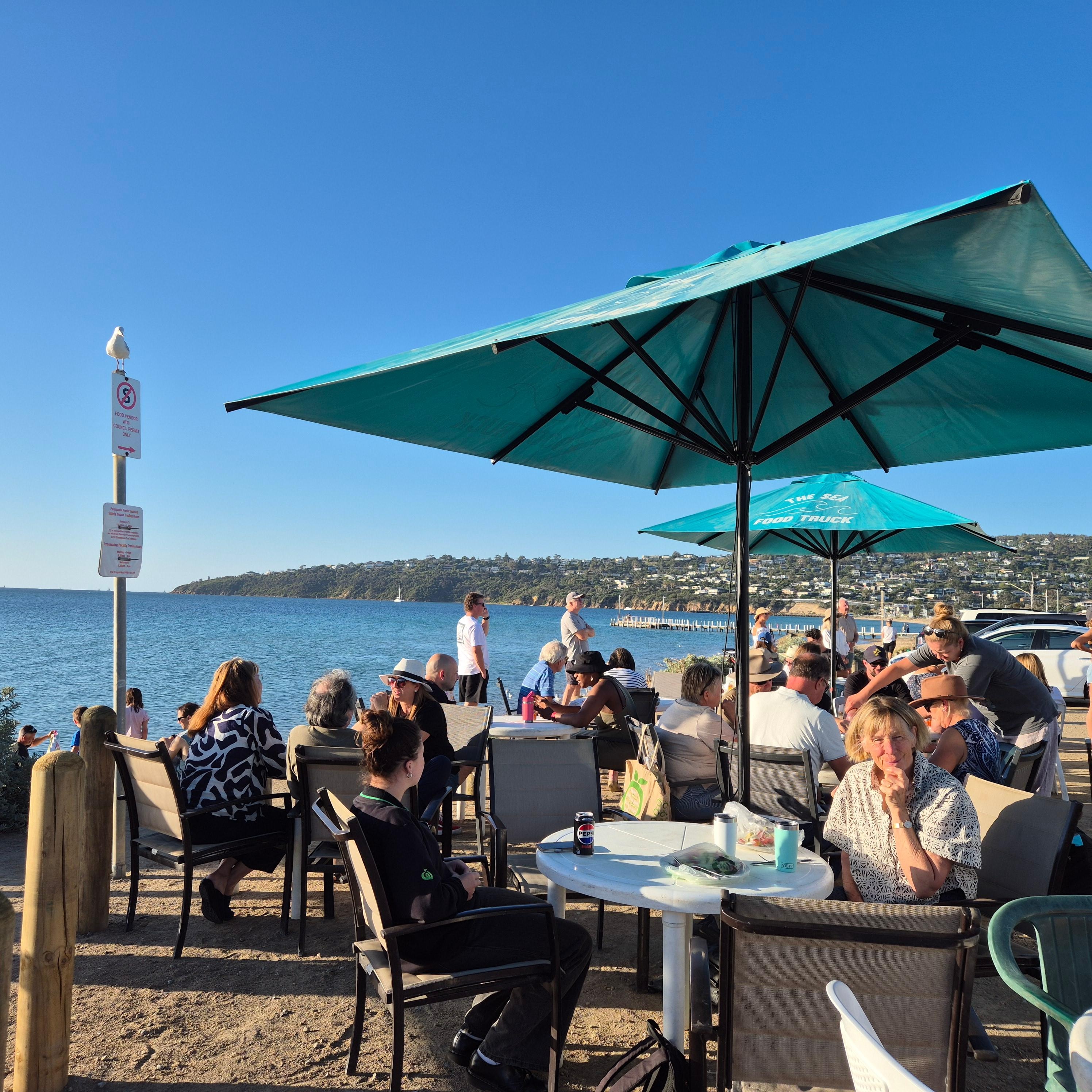 Seafood truck also across the road