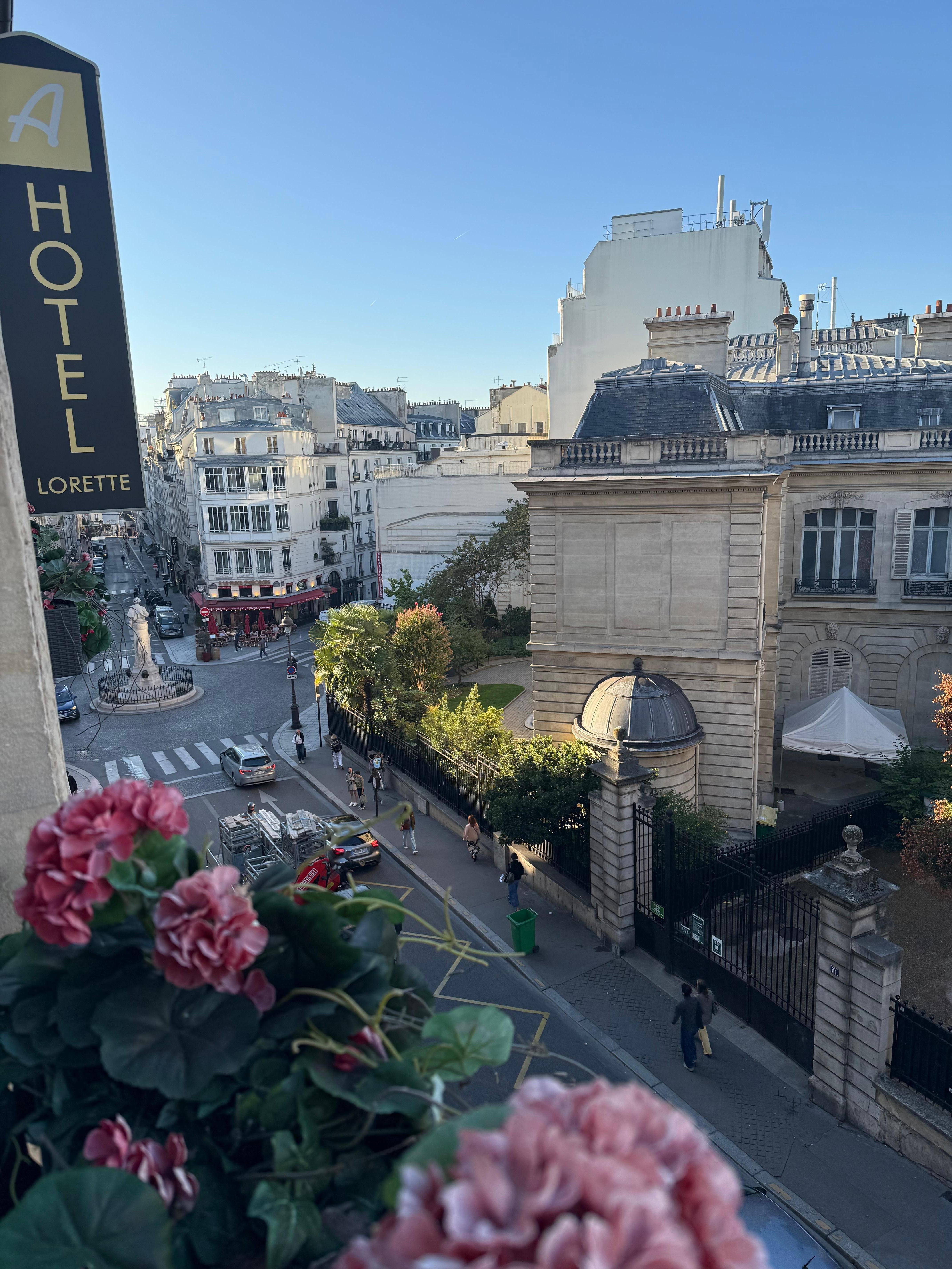 Udsigten fra vores værelse. 