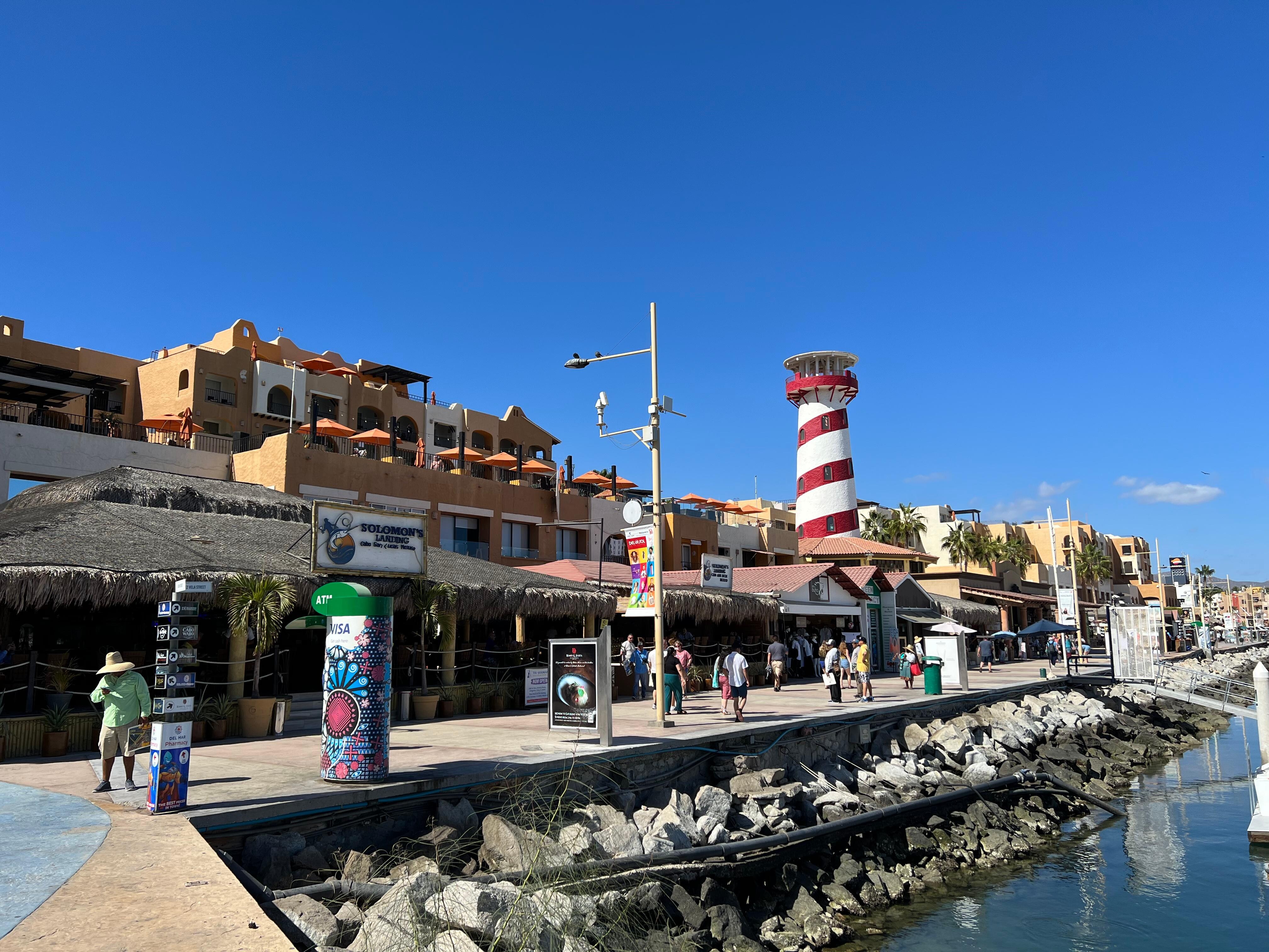 The boardwalk in front of the hotel