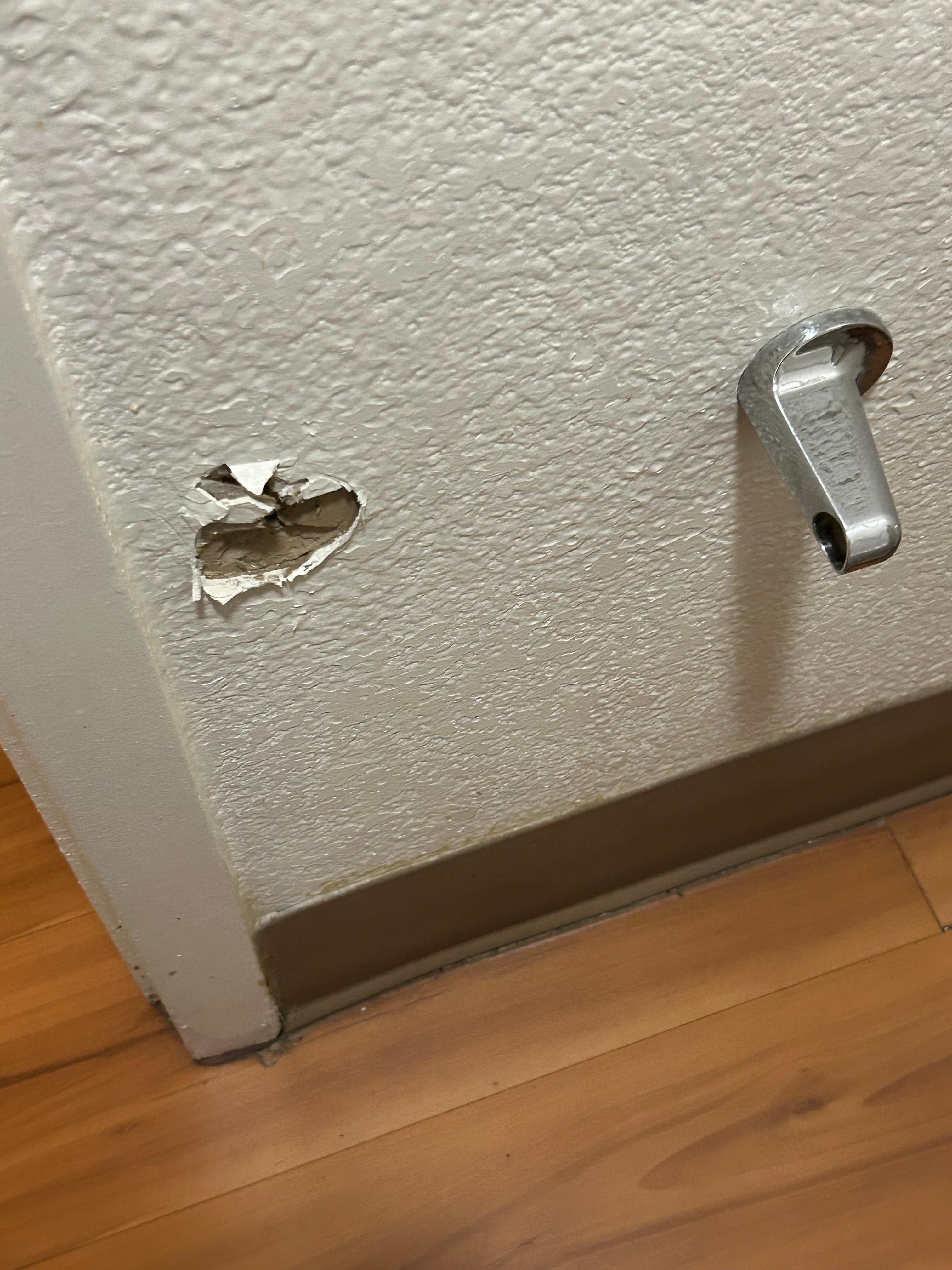 Broken toilet paper holder 