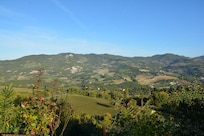 Vue sur les collines depuis la terrasse