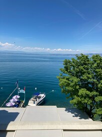 Vue de la fenêtre de notre chambre.