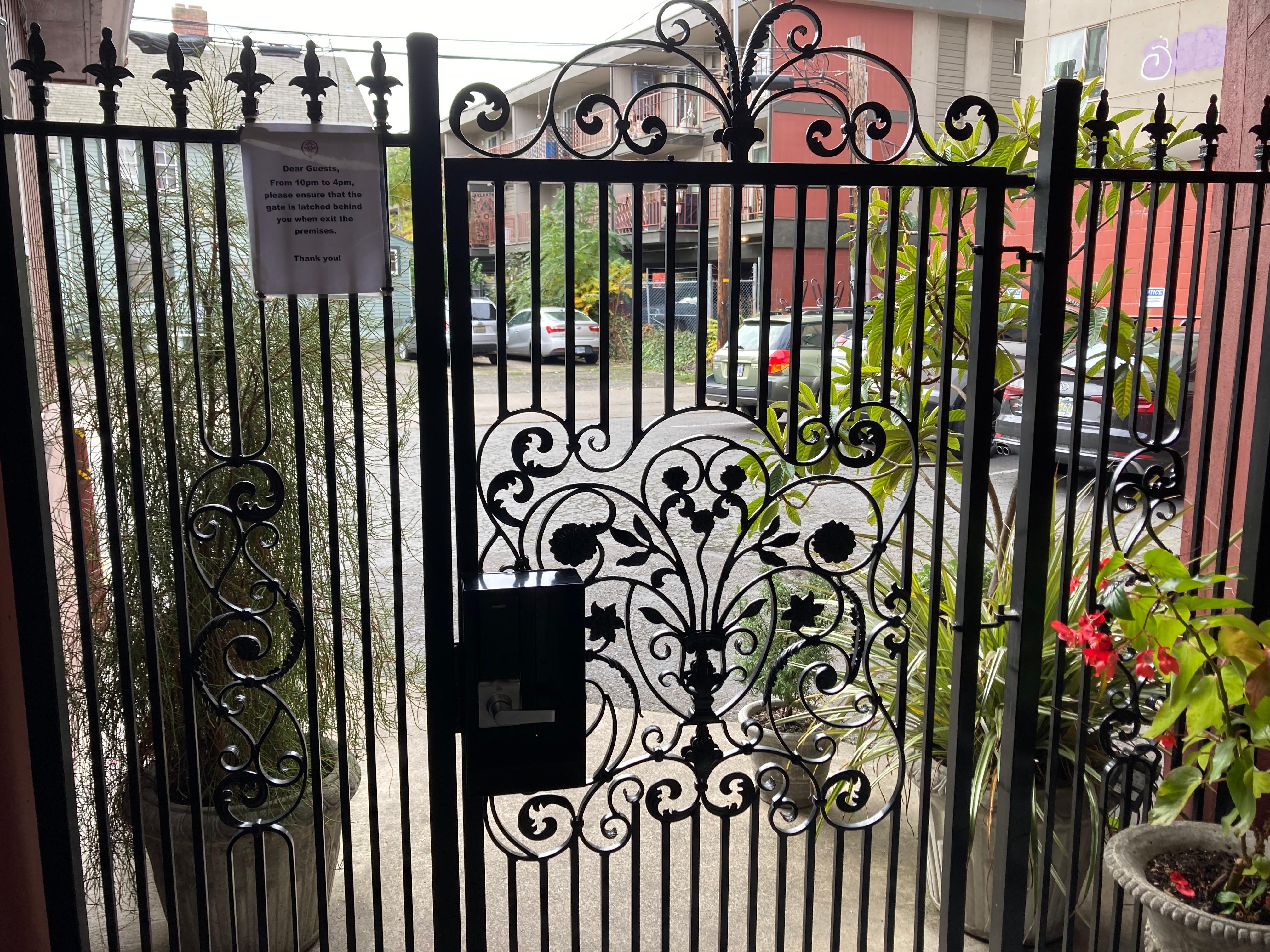 Secure locked gates