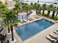 Poolområdet på hotell Vila Gale Collection i Braga