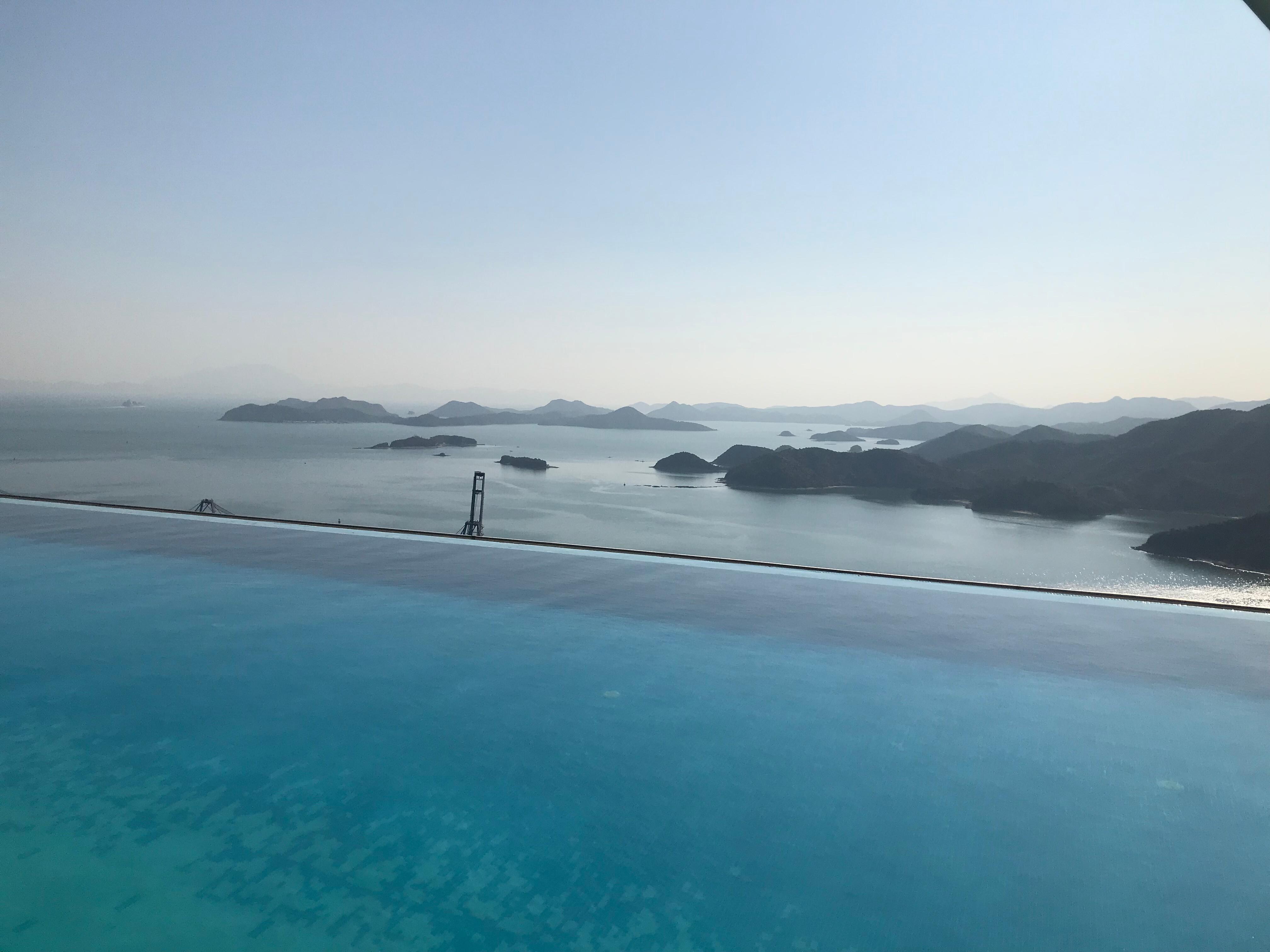 View from the pool above level 45