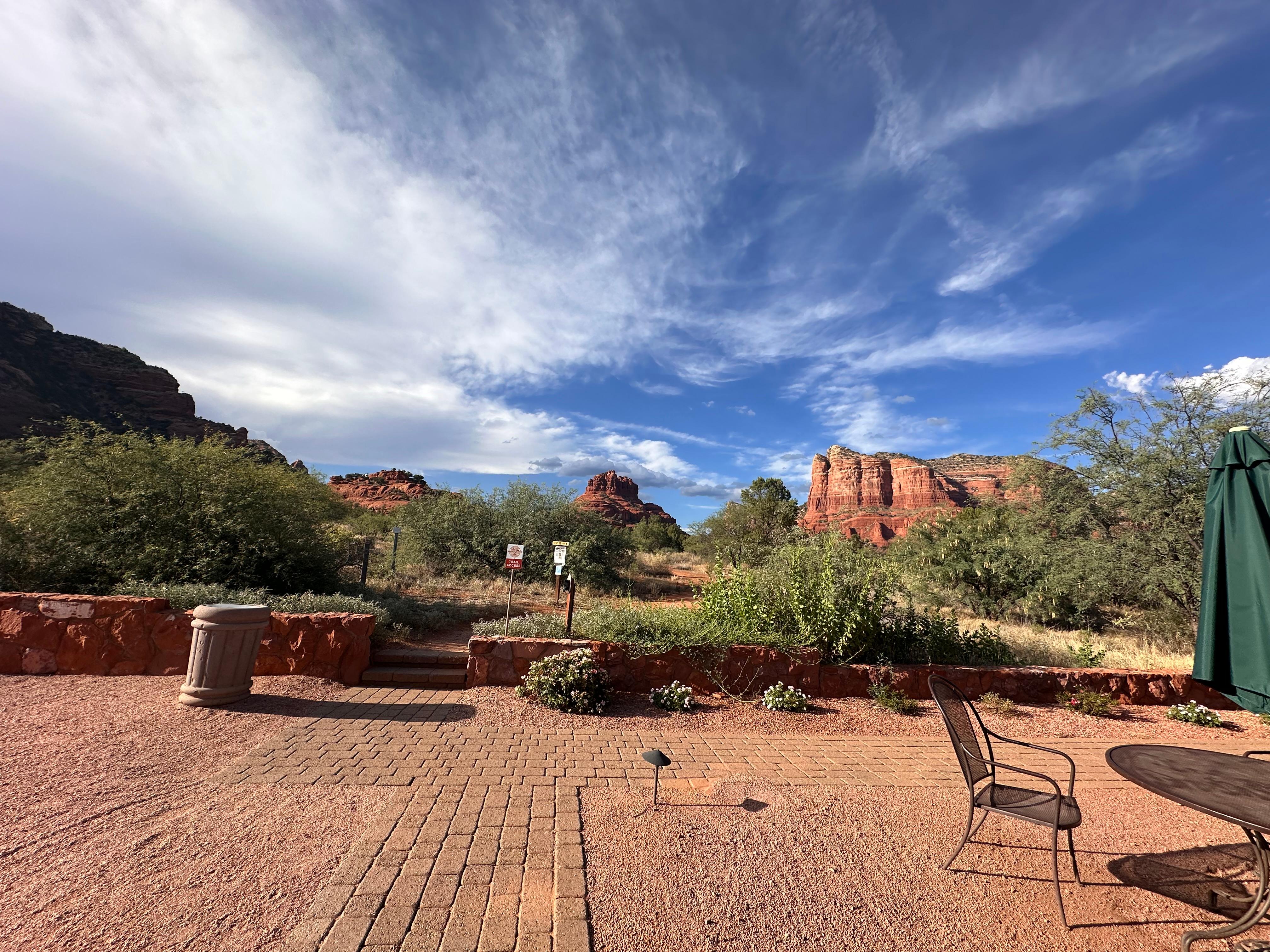 View from patio/front door. Access to trails. 