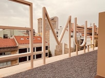 Utsikt fra takterrassen.