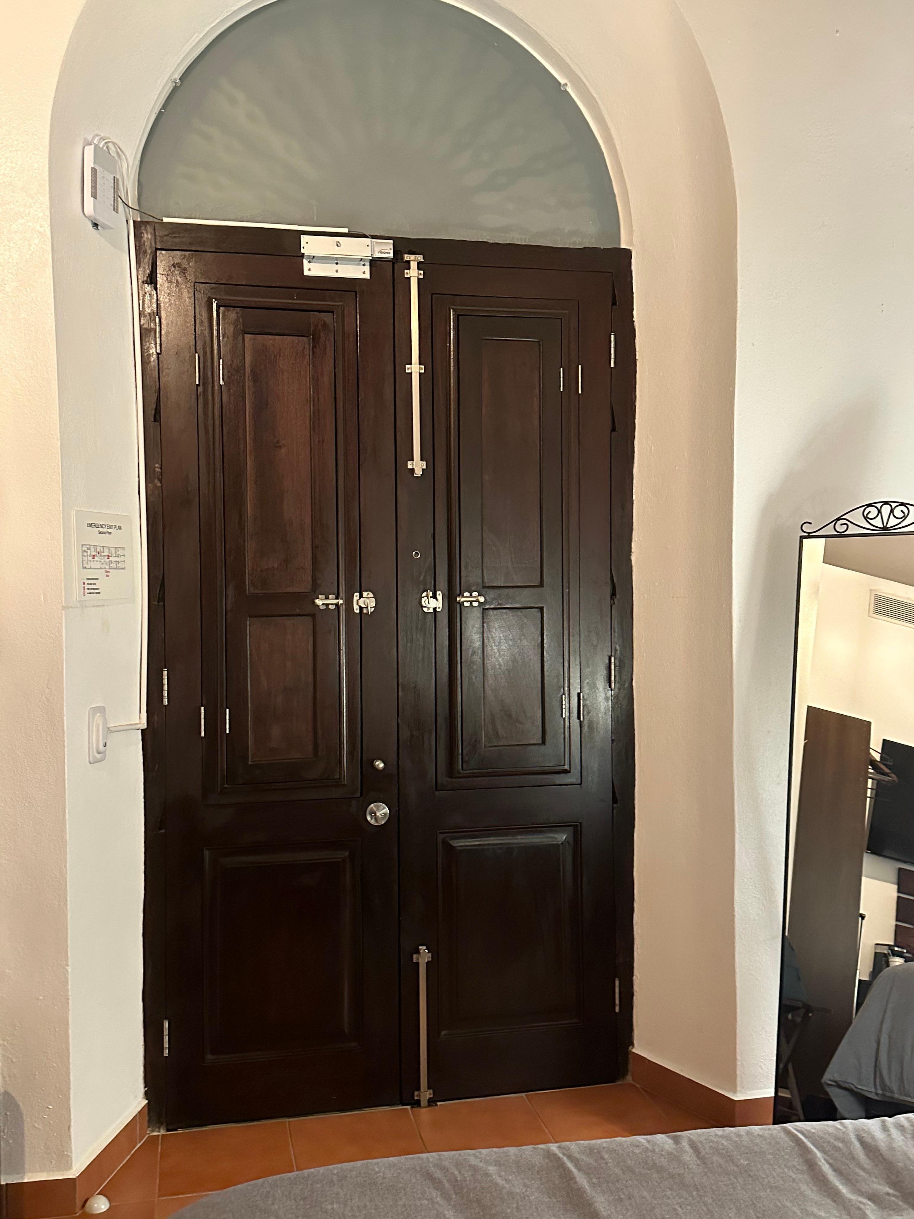 Interior door from inside of room