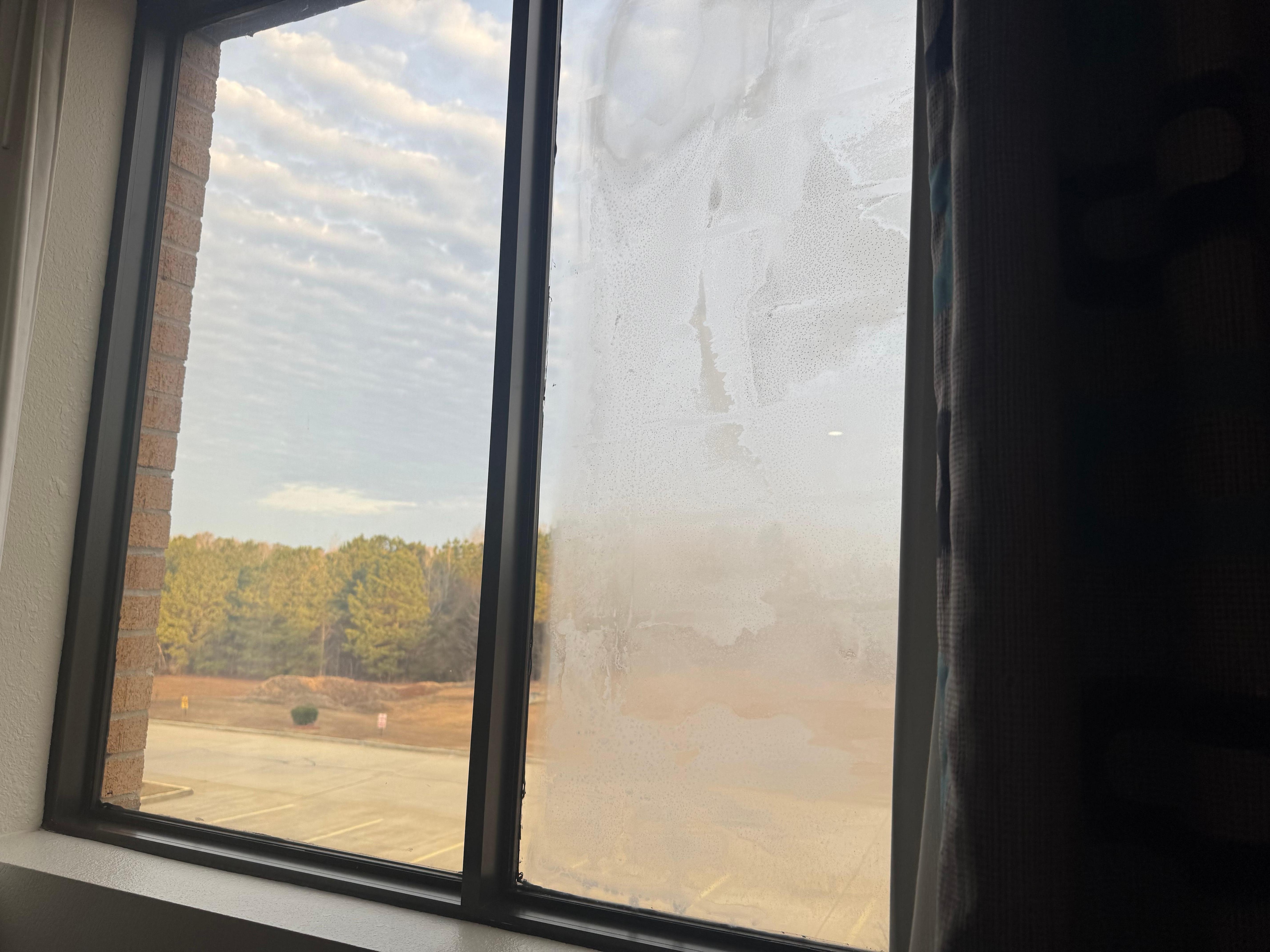 Dual pane windows in need of replacement.