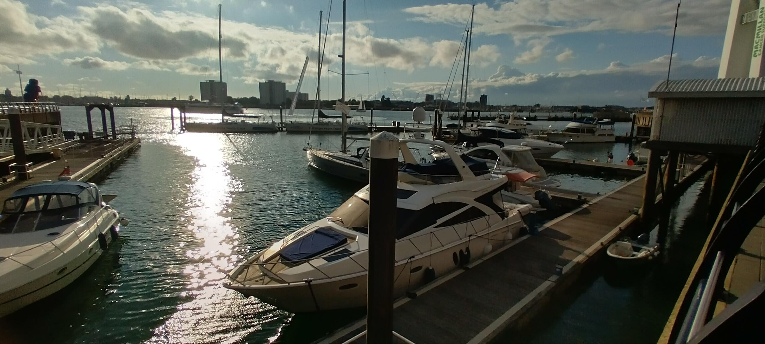 Evening view of Portsmouth harbour