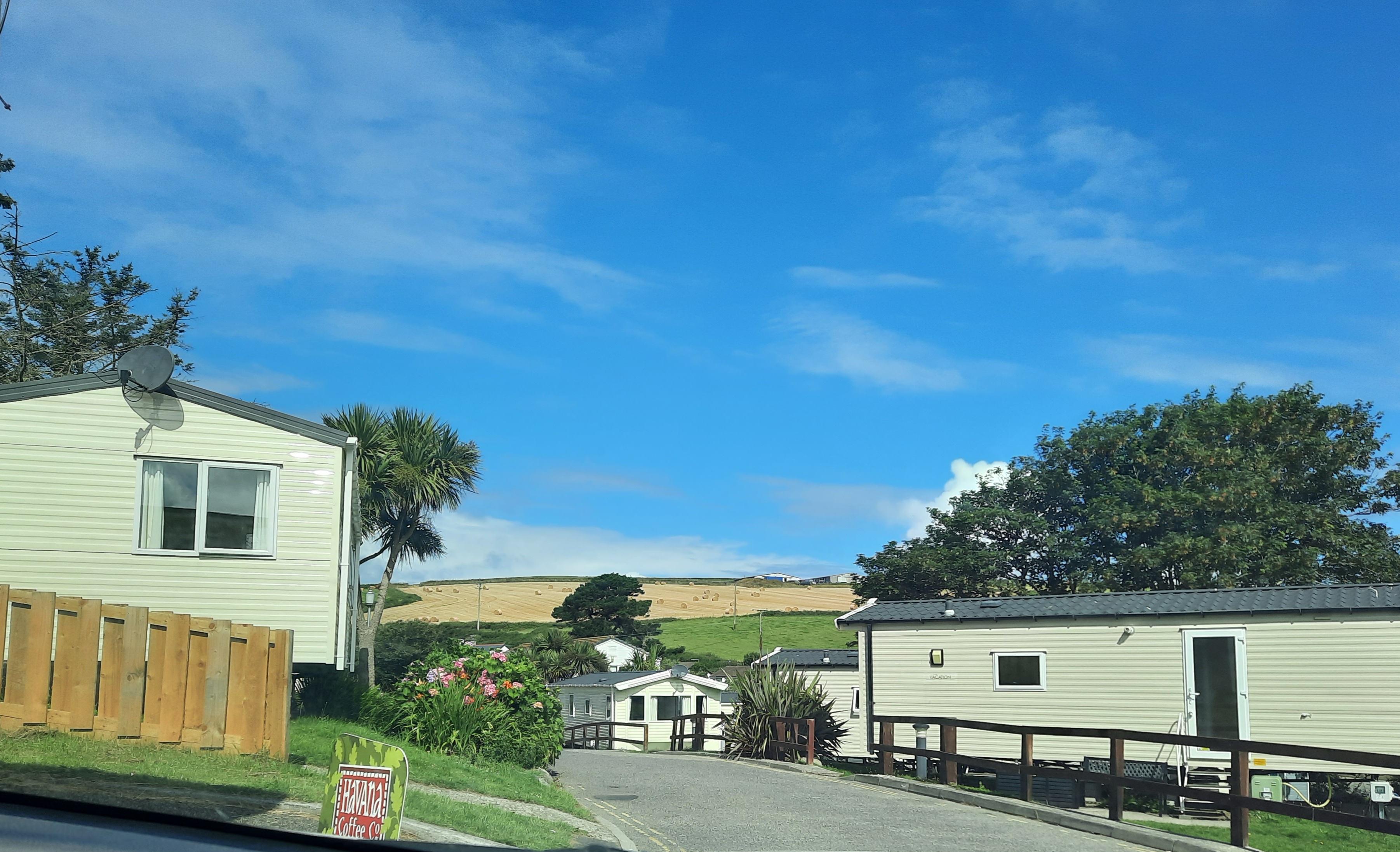 View of farms from site