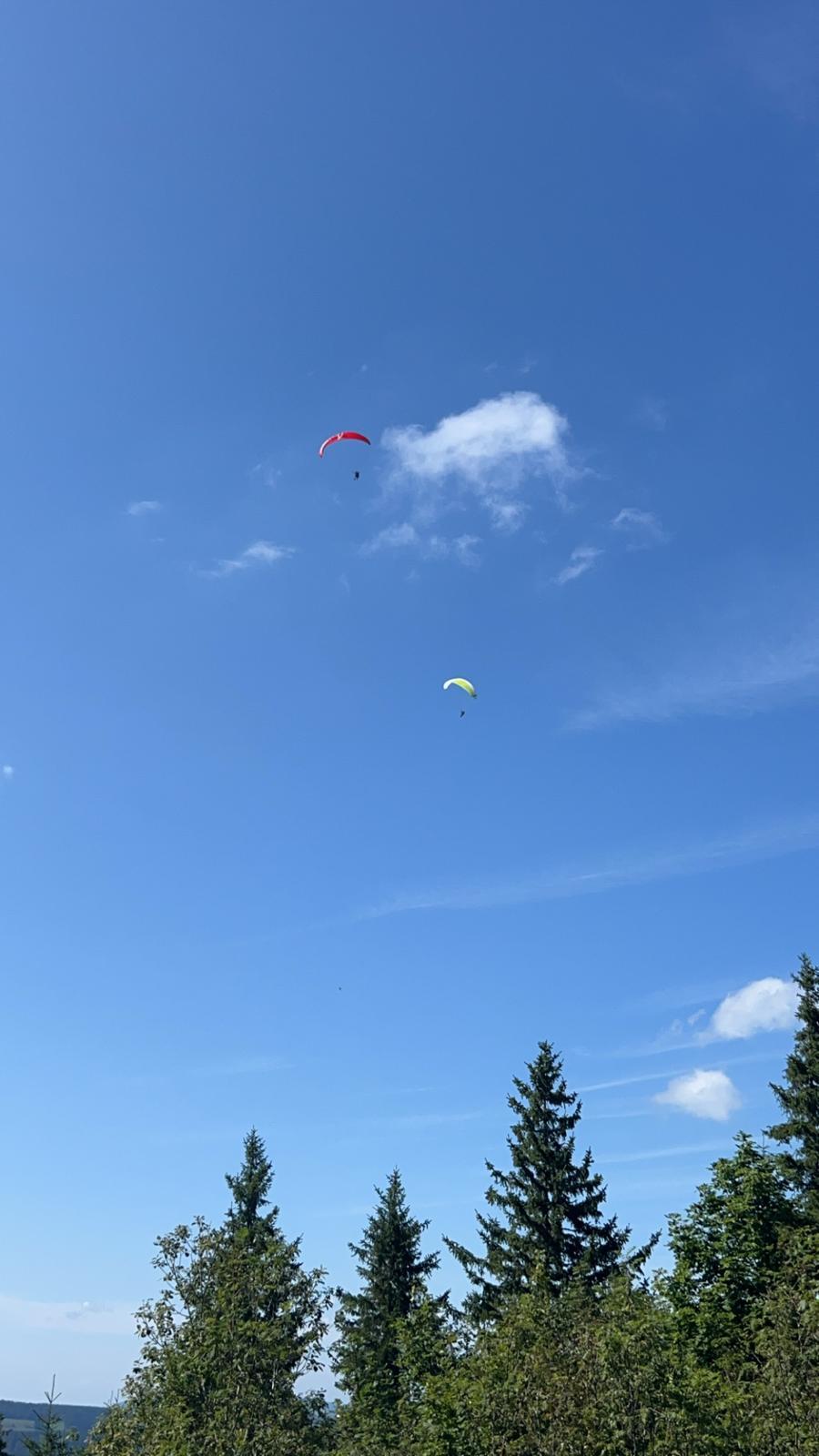 Départ des parapentiste 