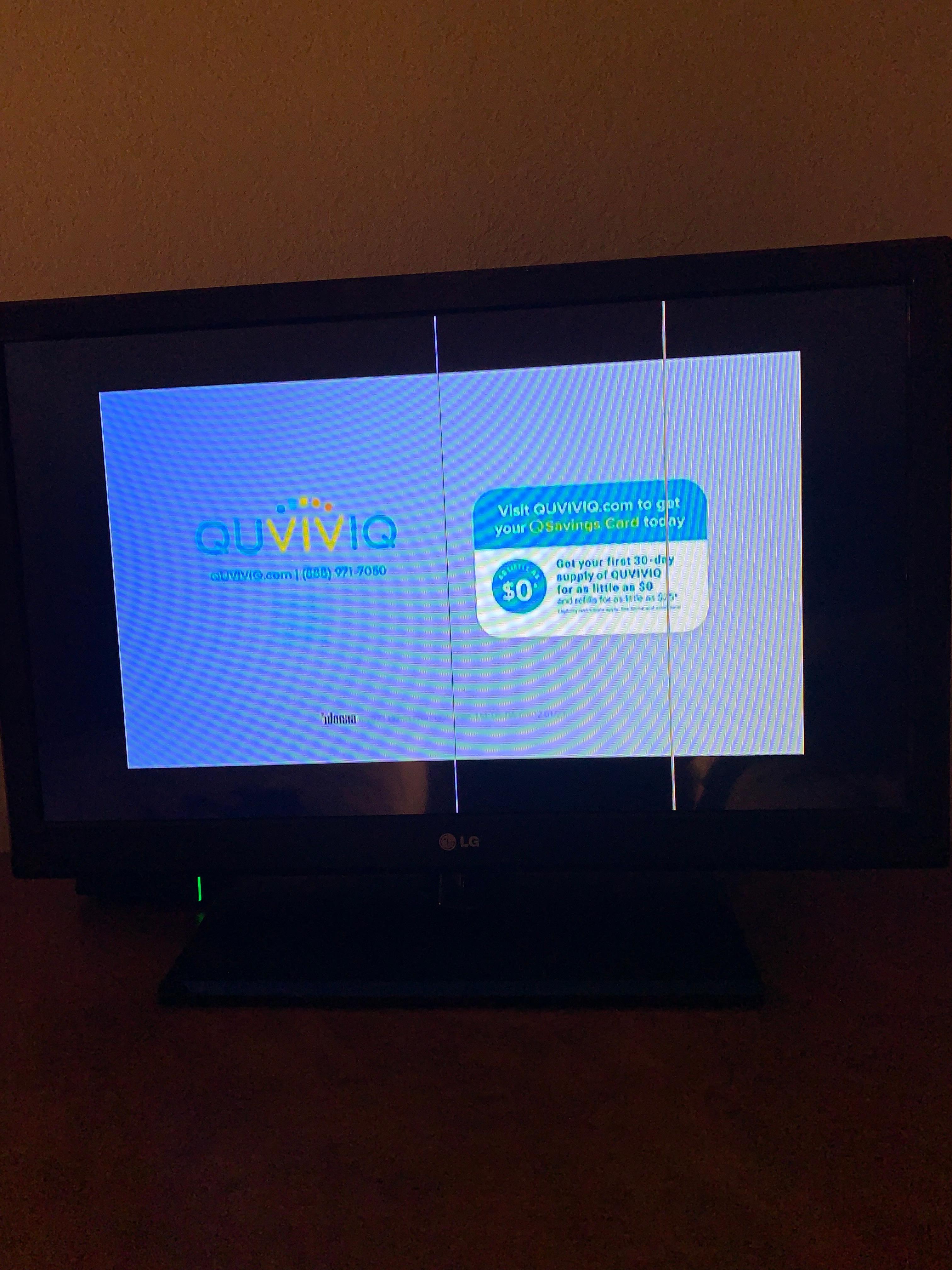 TV has lines running parallel down the screen