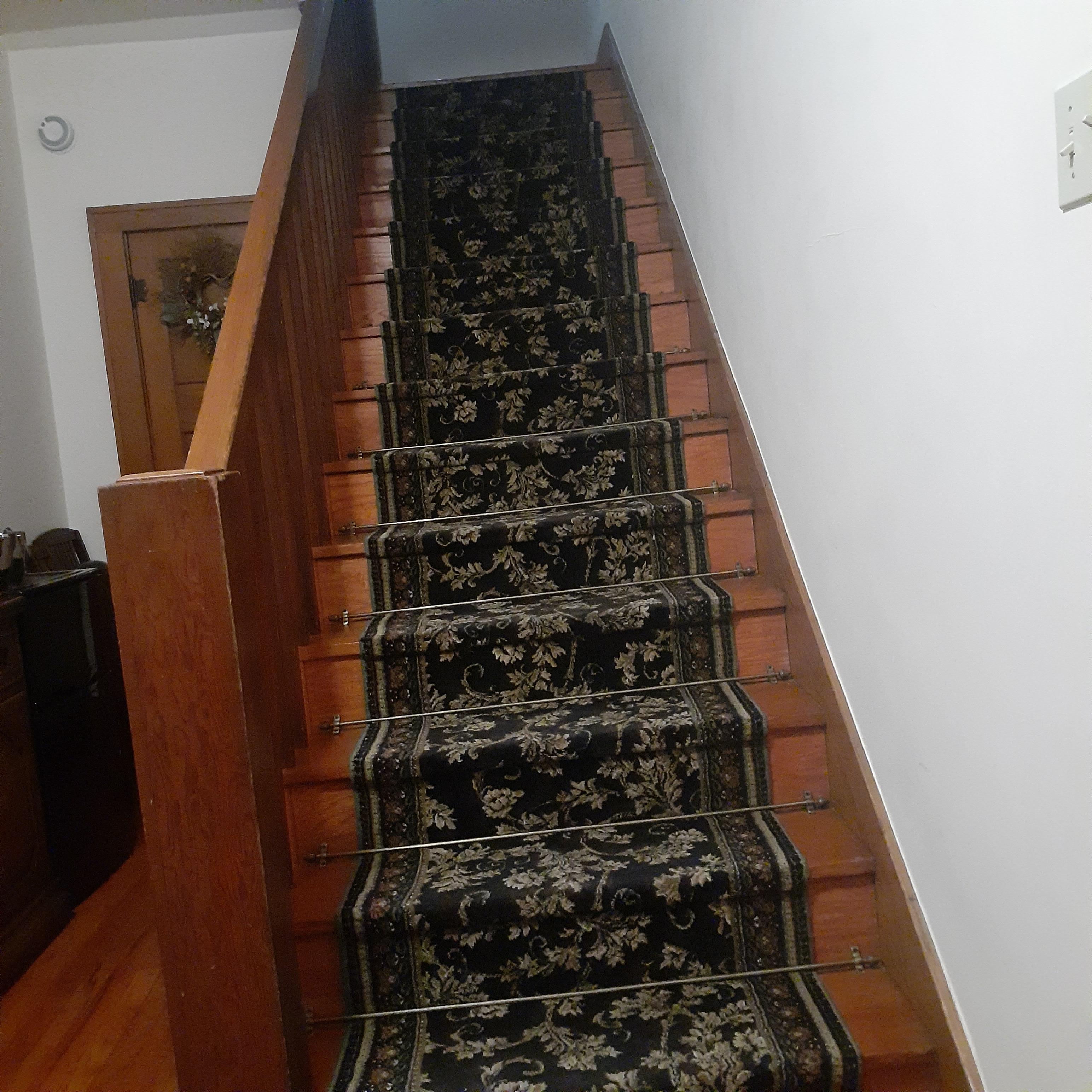 No elevator guys just this beautiful set of old stairs that are as solid as they come