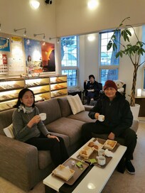 Free breakfast, 3 kinds of bread were all good, with free coffee/tea/orange juice