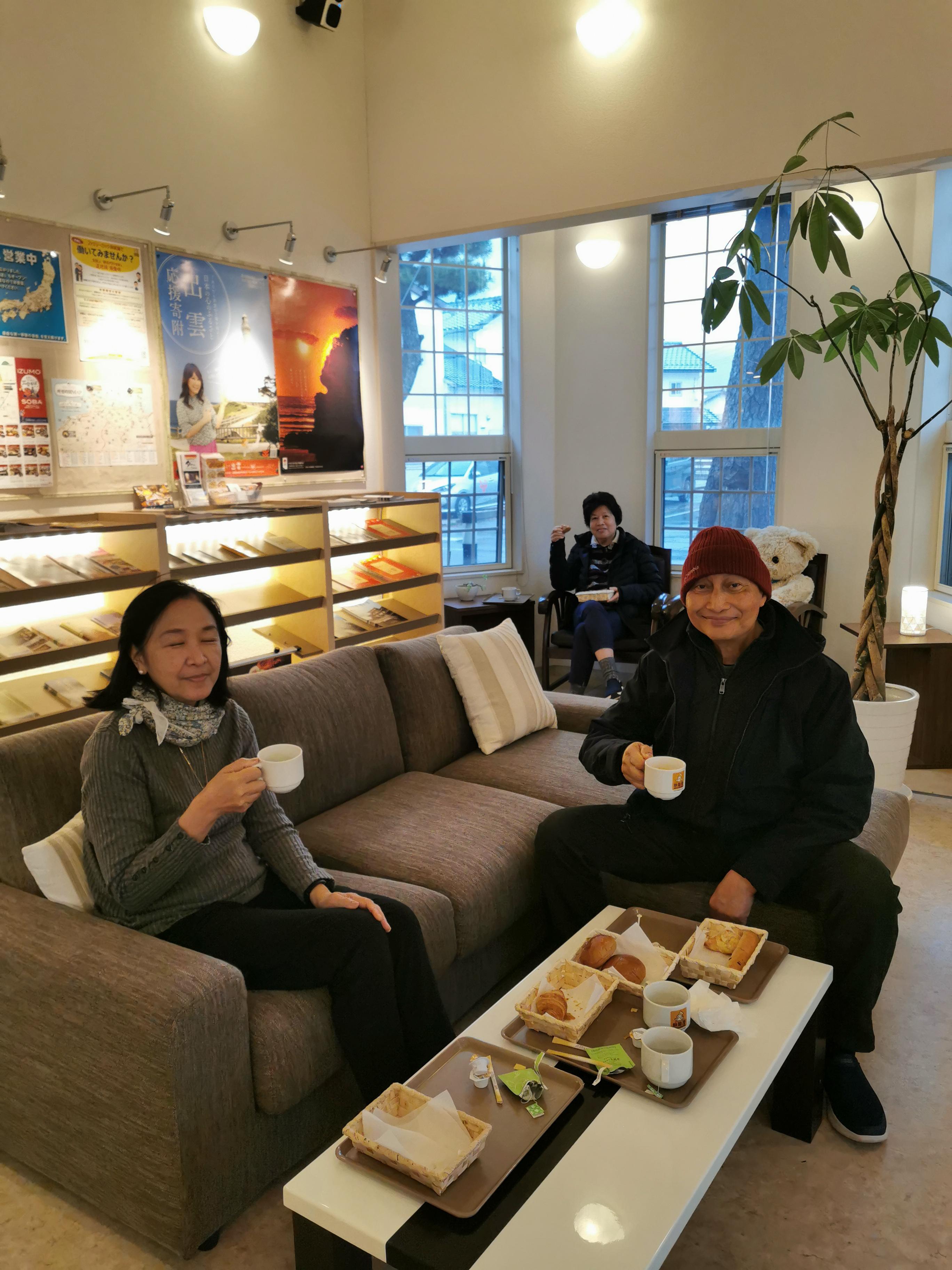 Free breakfast, 3 kinds of bread were all good, with free coffee/tea/orange juice
