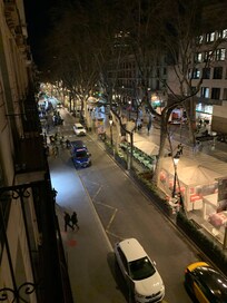 Aussicht auf Rambla vom Balkon