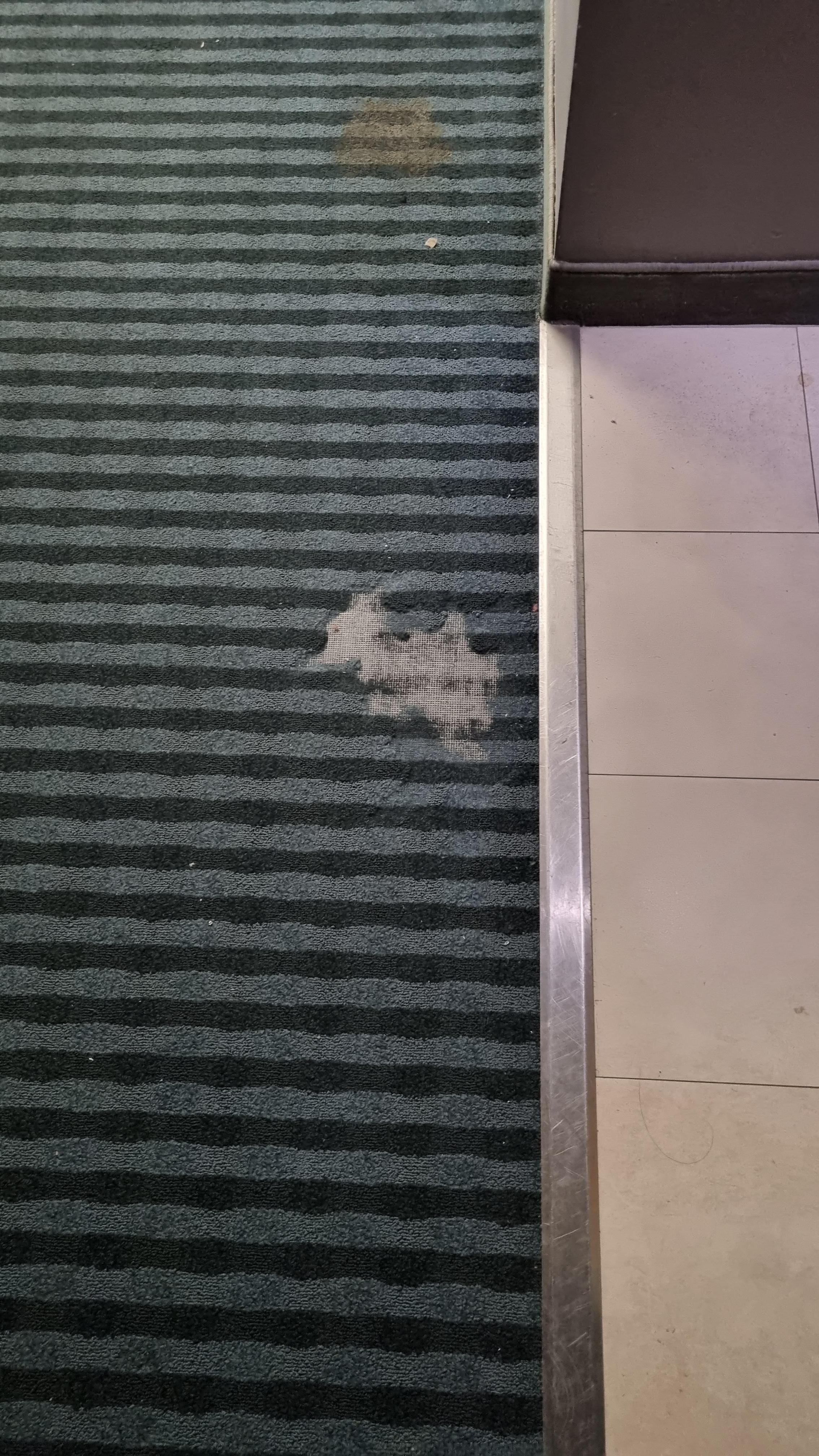Moquetta ormai logora da sostituire...peraltro anche sporca