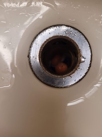 cherries in bathroom sink