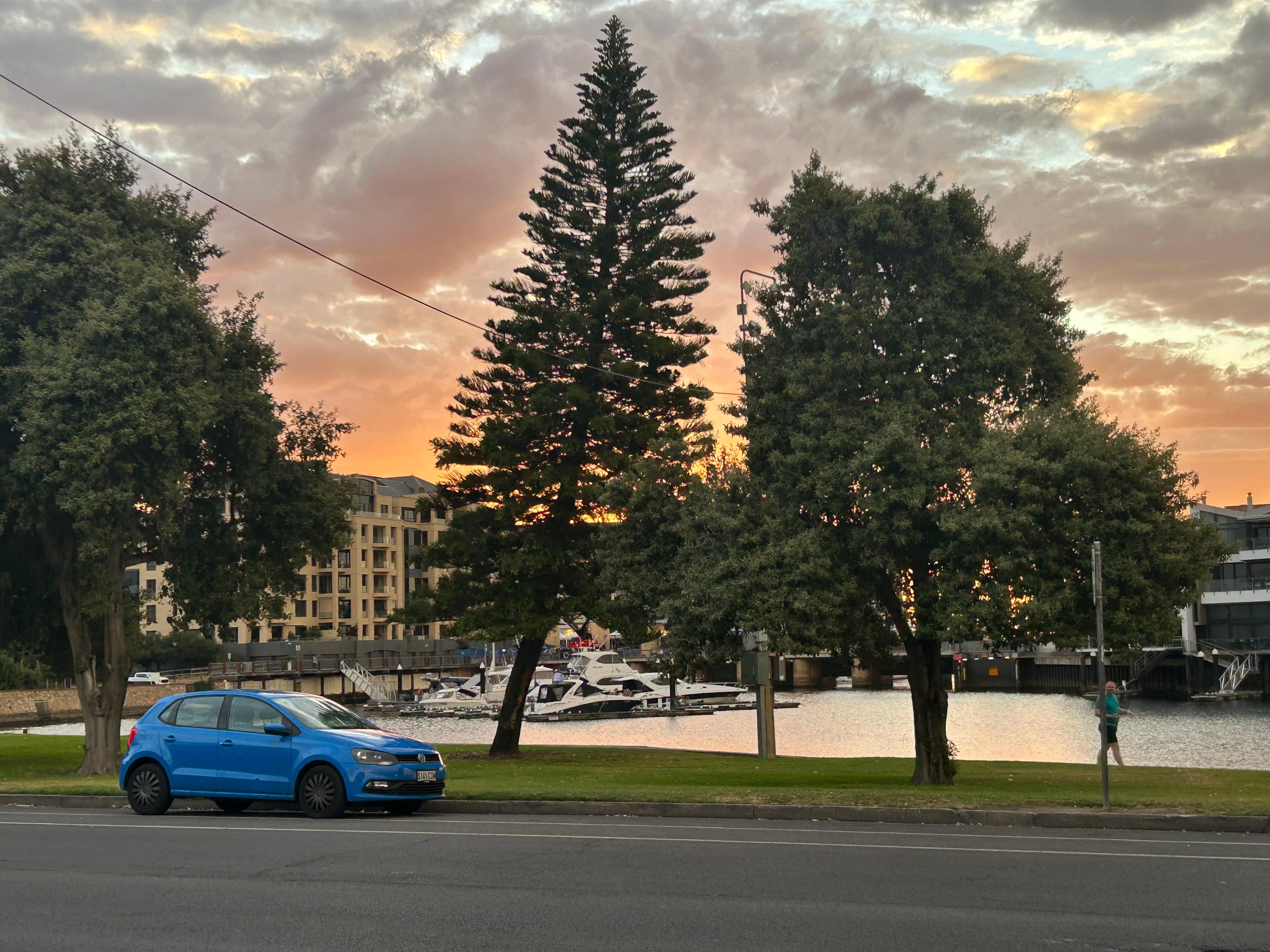 View at dusk