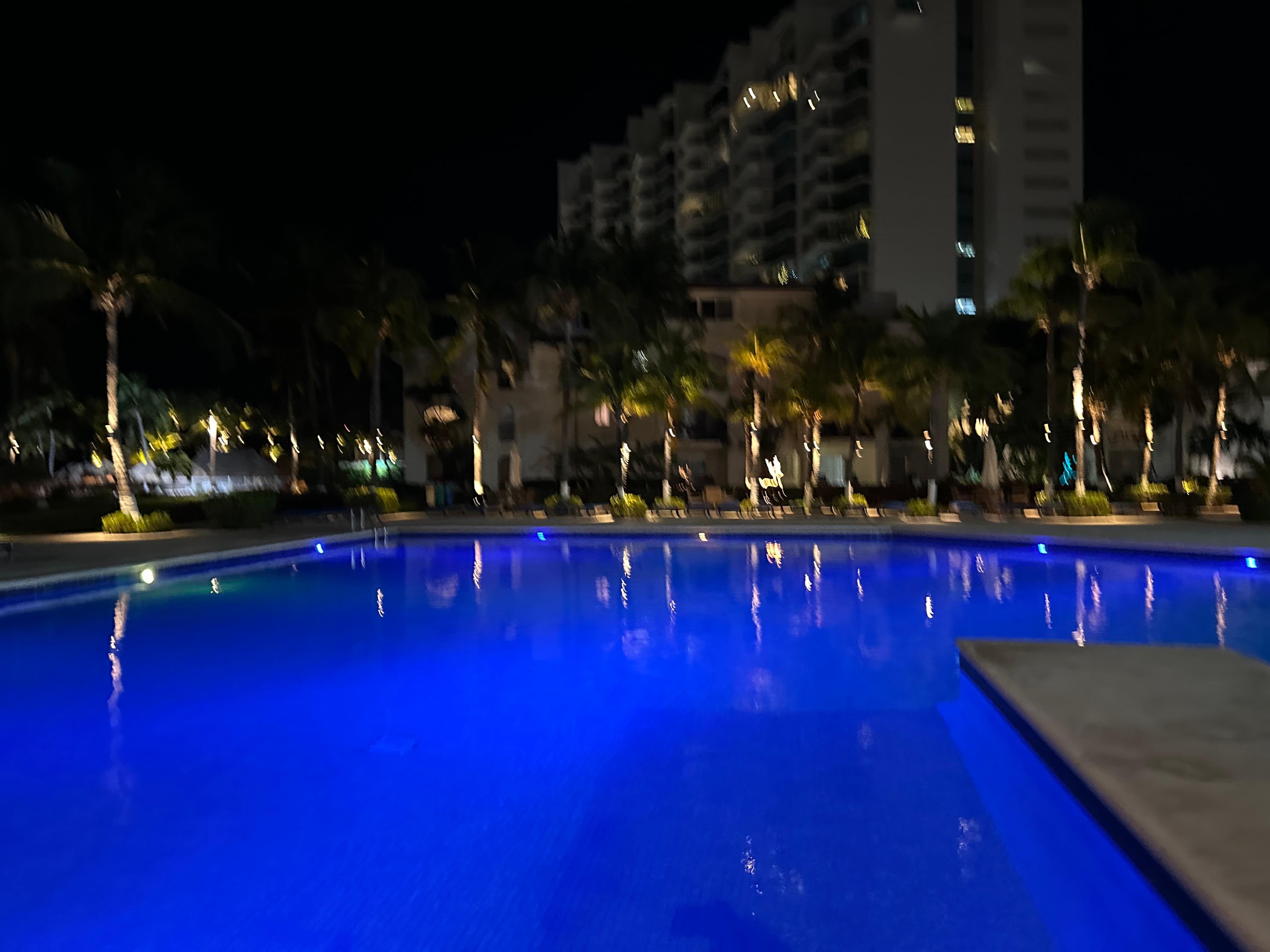 Pool at night