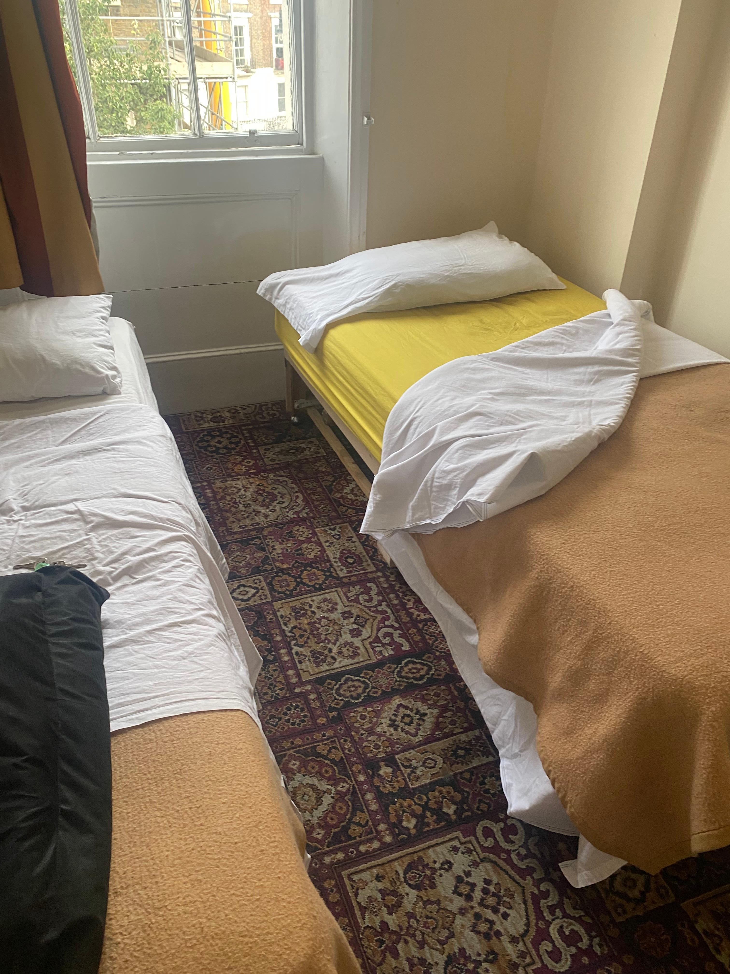 Beds on arrival (I never used them for fear of not being clean 