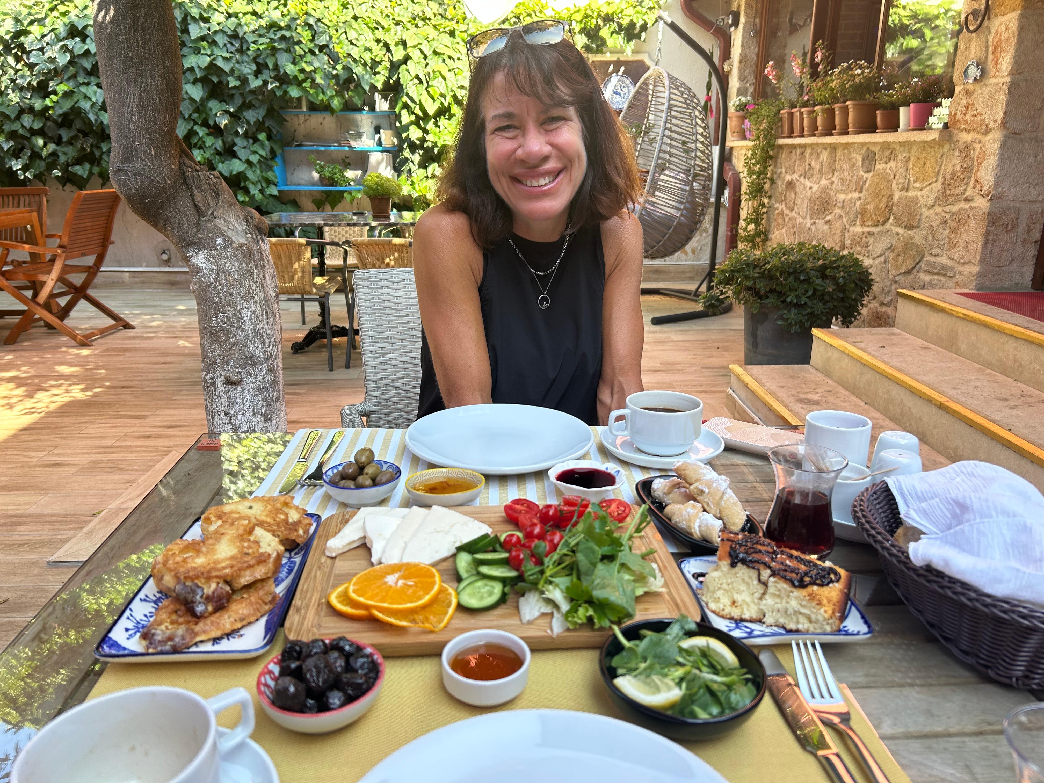 Breakfast in the garden. 