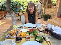 Breakfast in the garden.