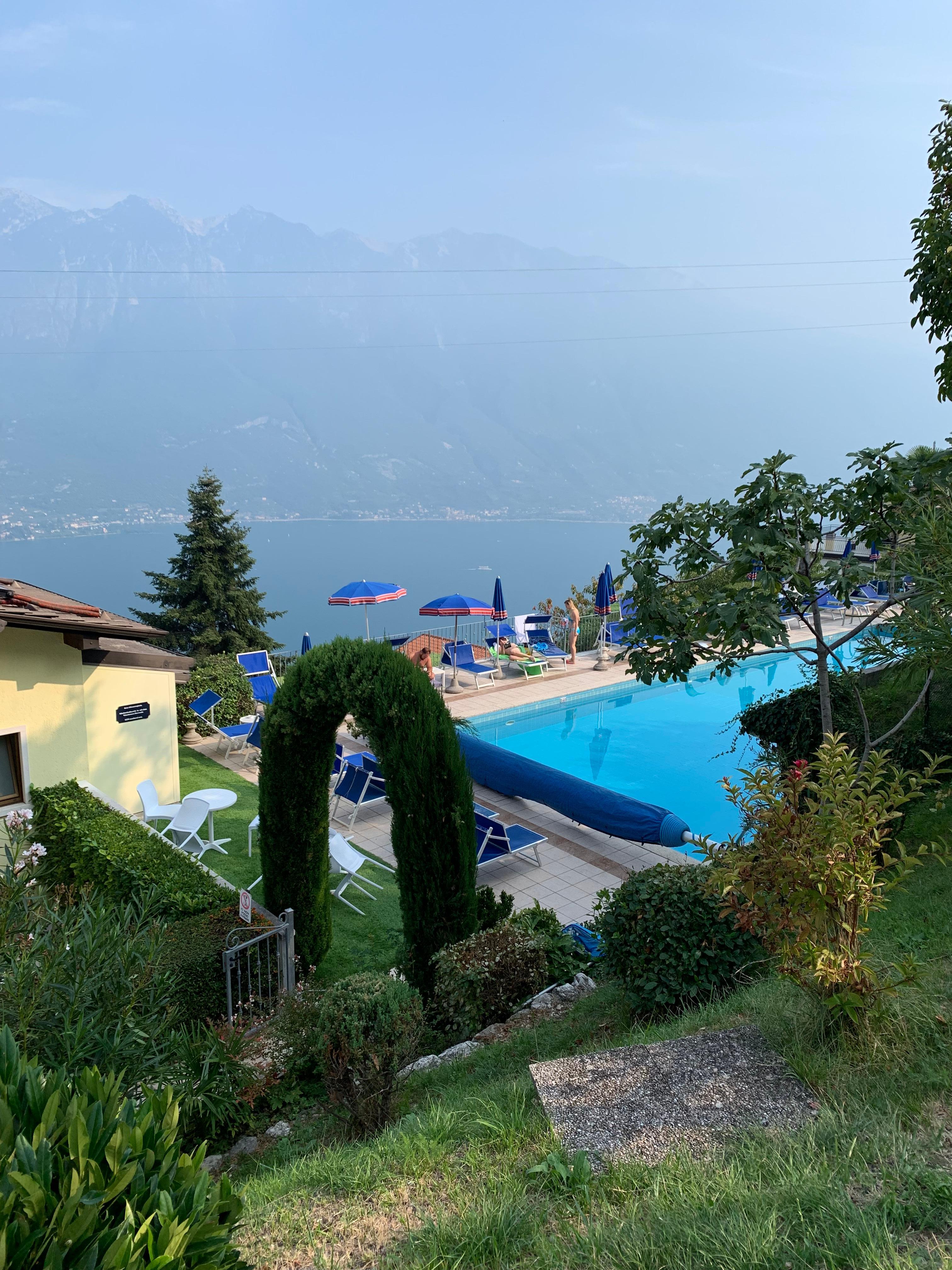 Pool view from room