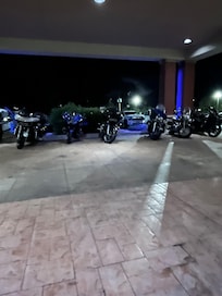 Motorcycle parked in front