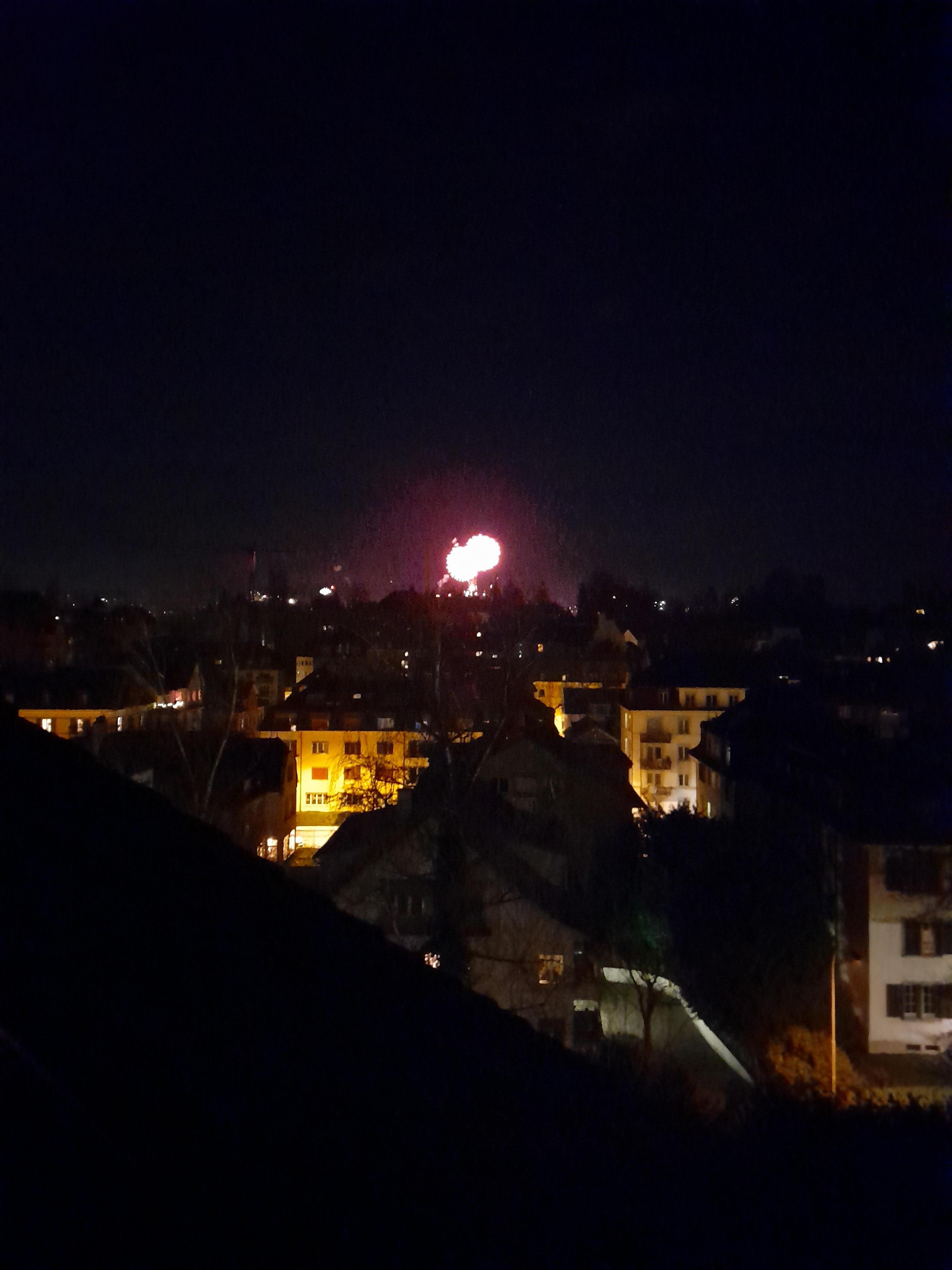 Feuerwerk von der Terasse