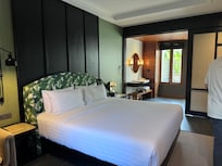 First night’s room with bathtub outside