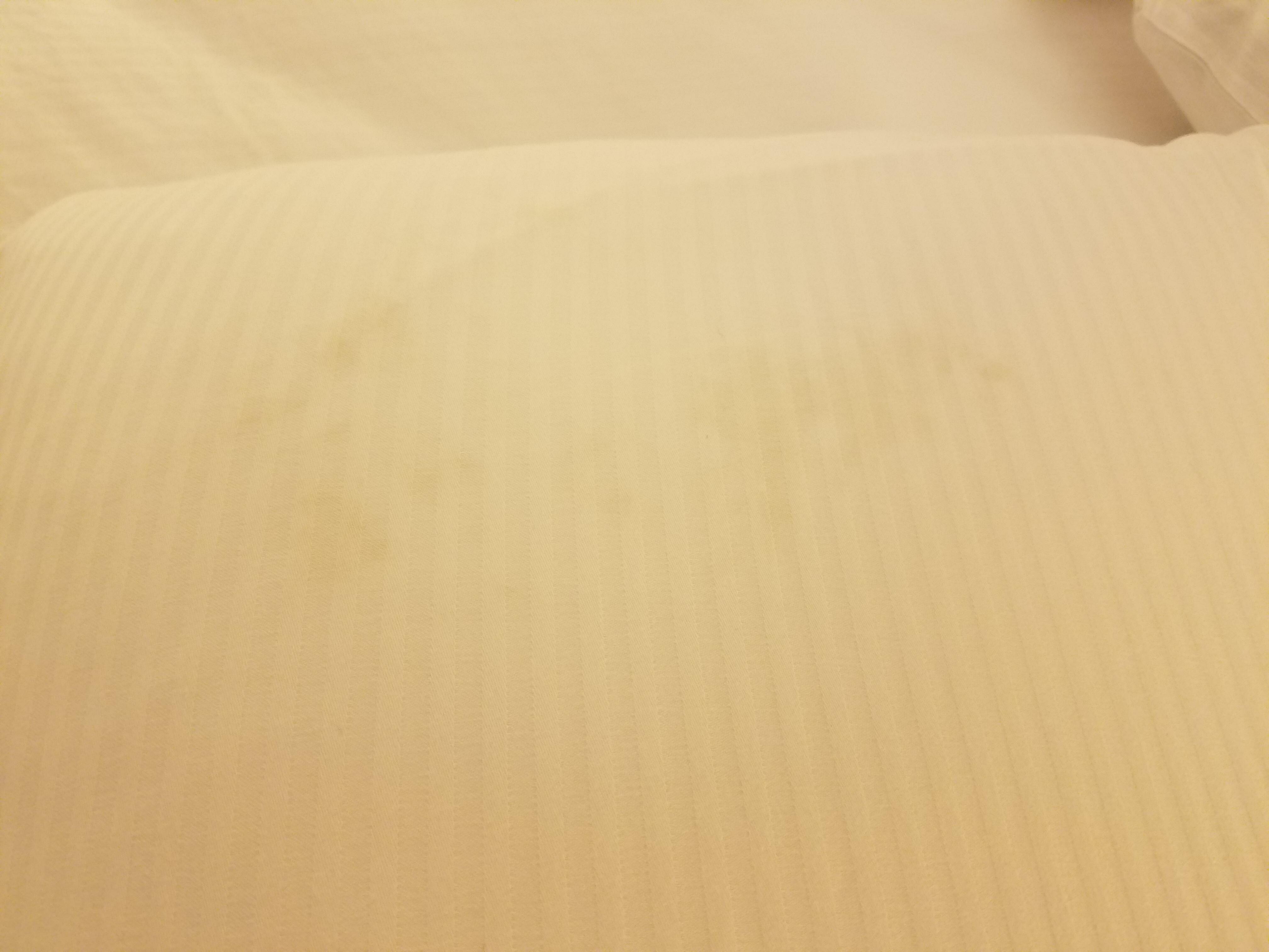 Stains pillowcase