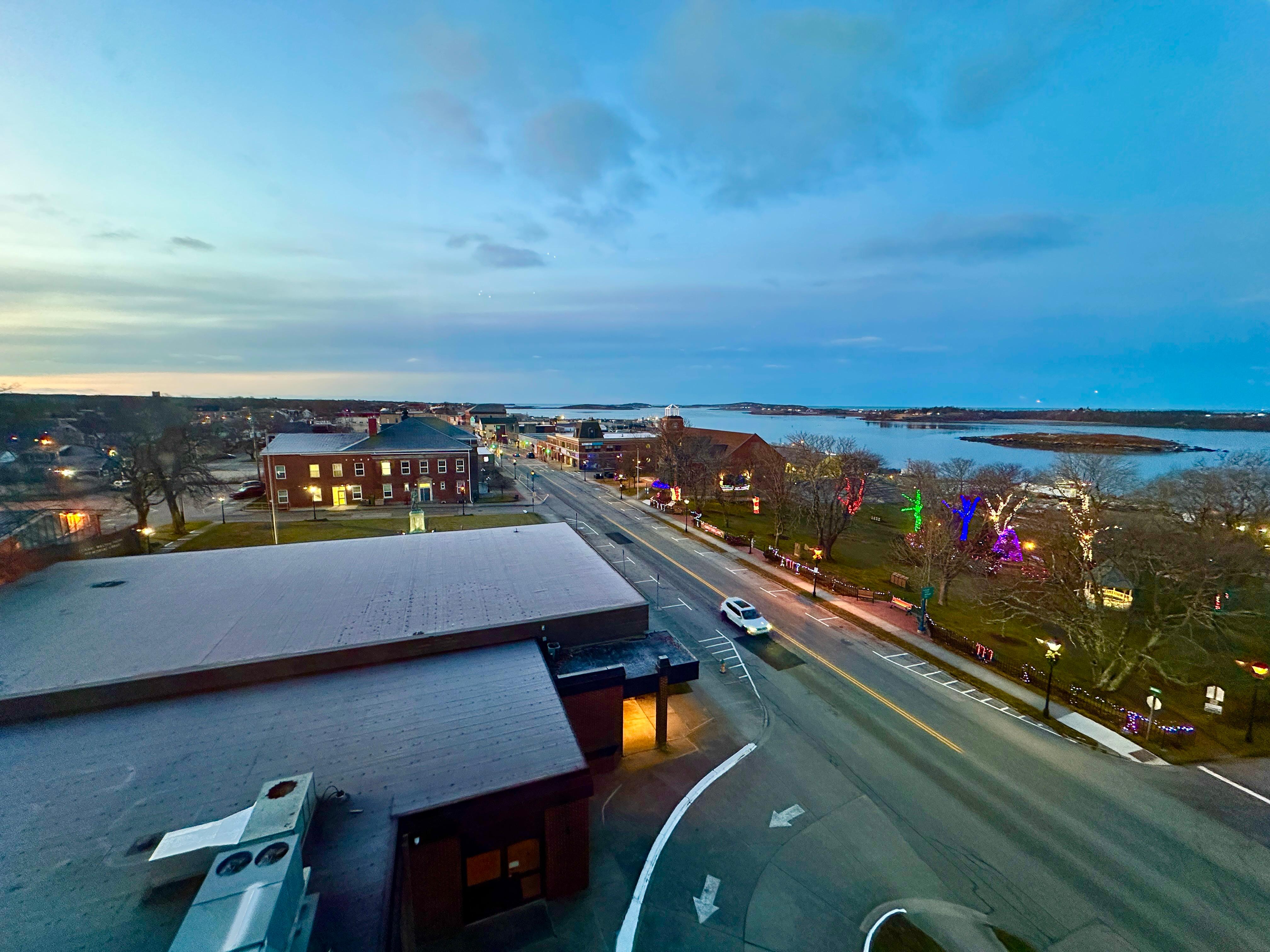 View of harbour from room