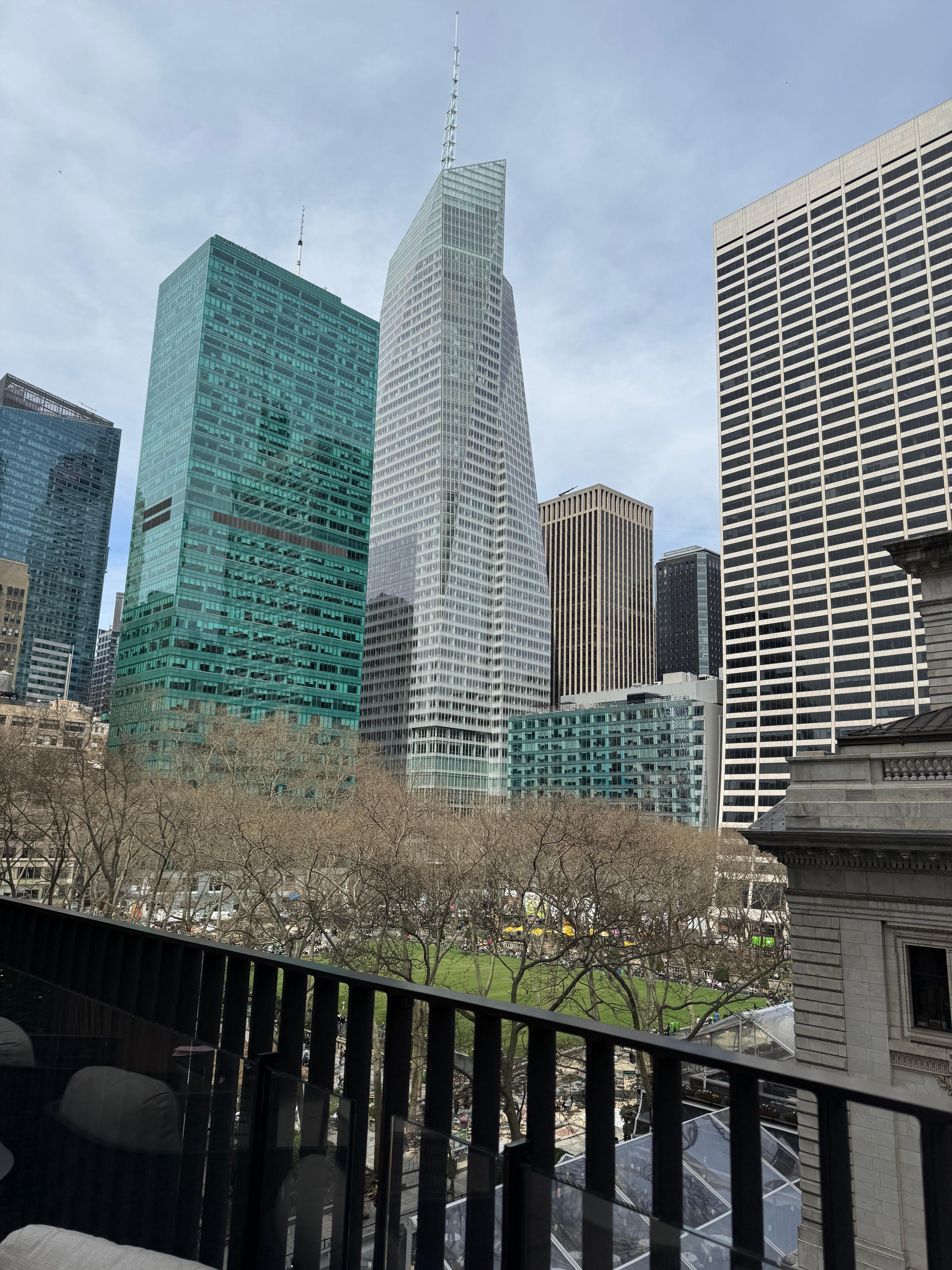 View from their 6th floor gathering space for coffee or a drink.