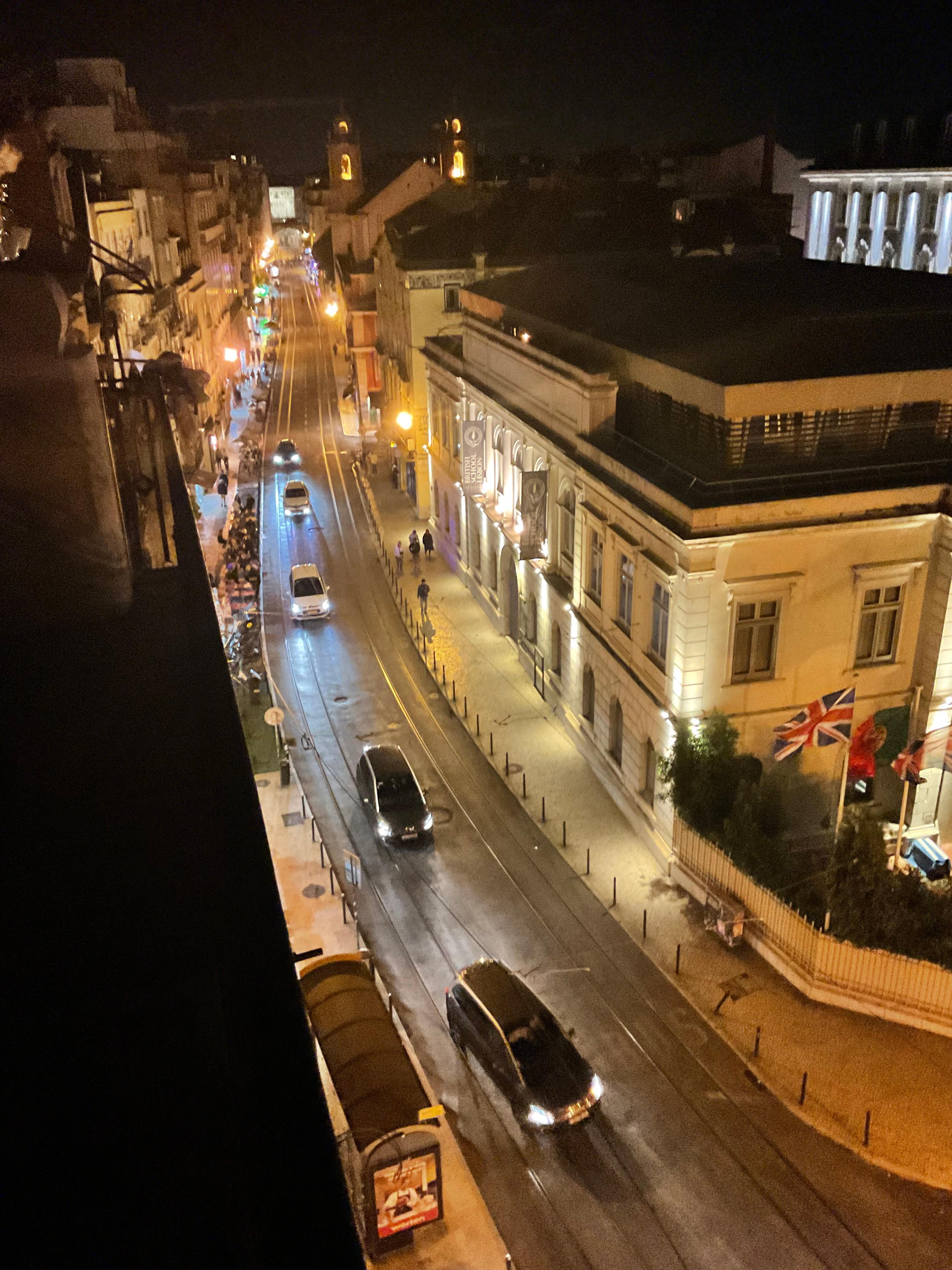 Vue de notre balcon le soir