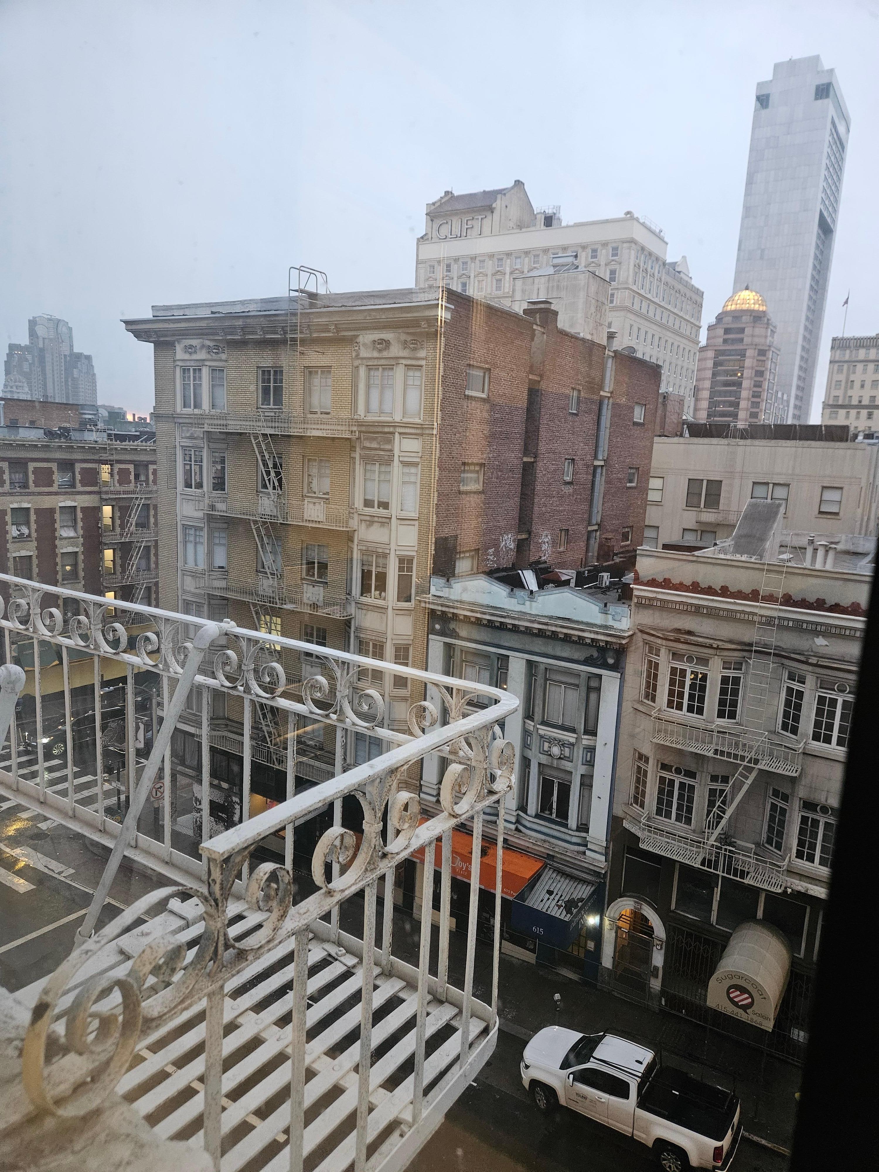 Fire escape outside 6th floor window