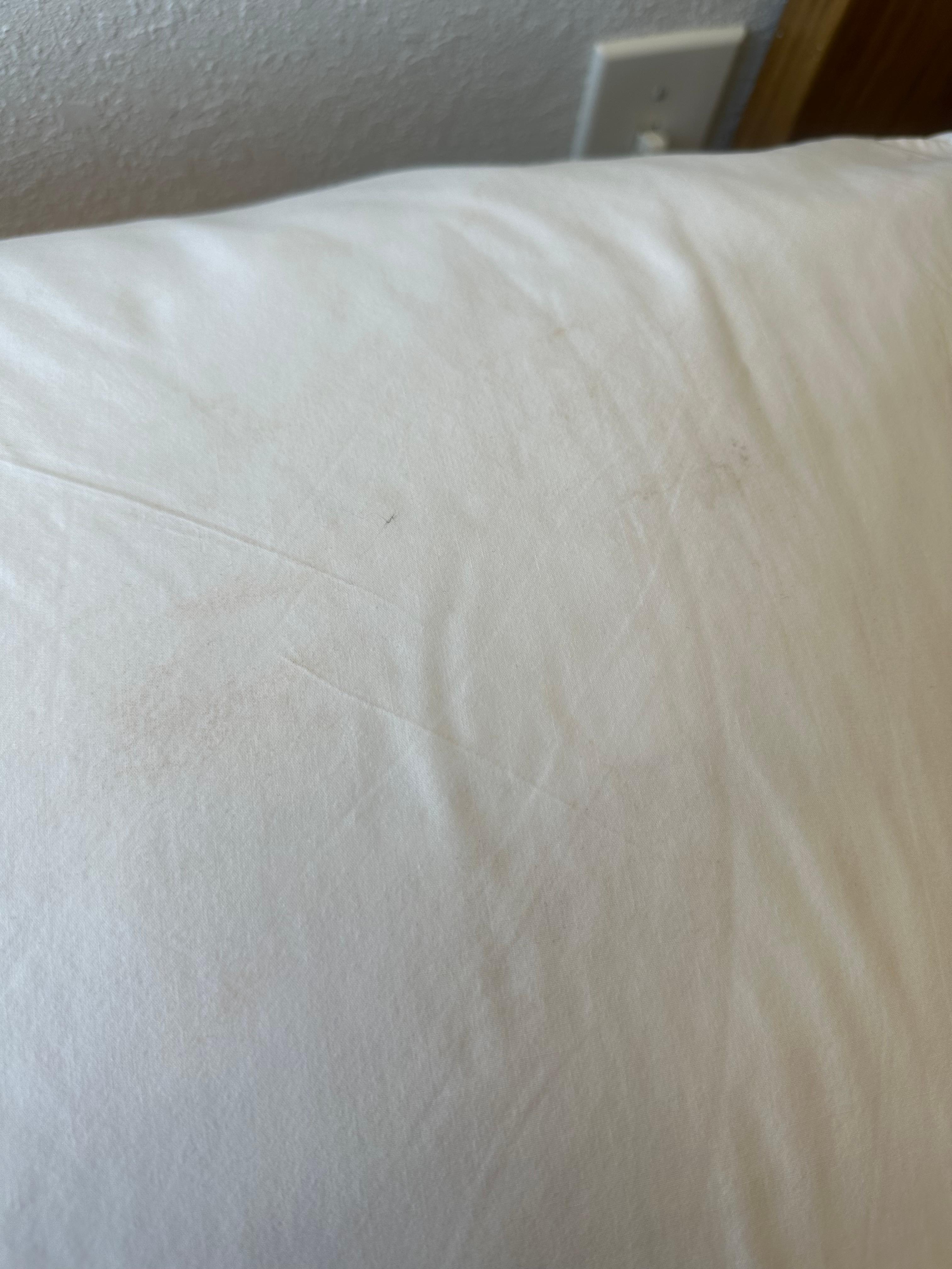 Dirty foundation pillow.