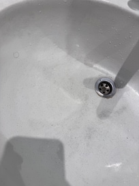 Our sink with hair